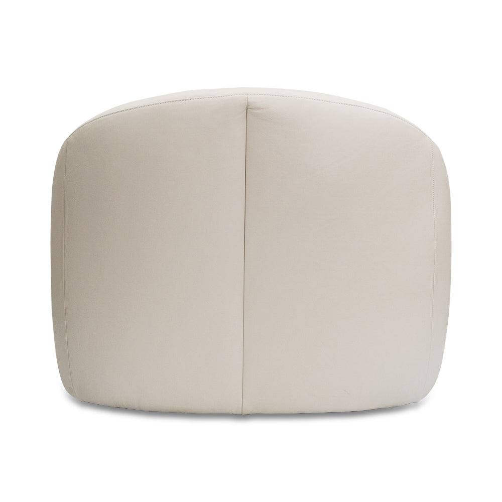 Ella Leather Swivel Chair in Oslo Pebble Online Warehouse Sale