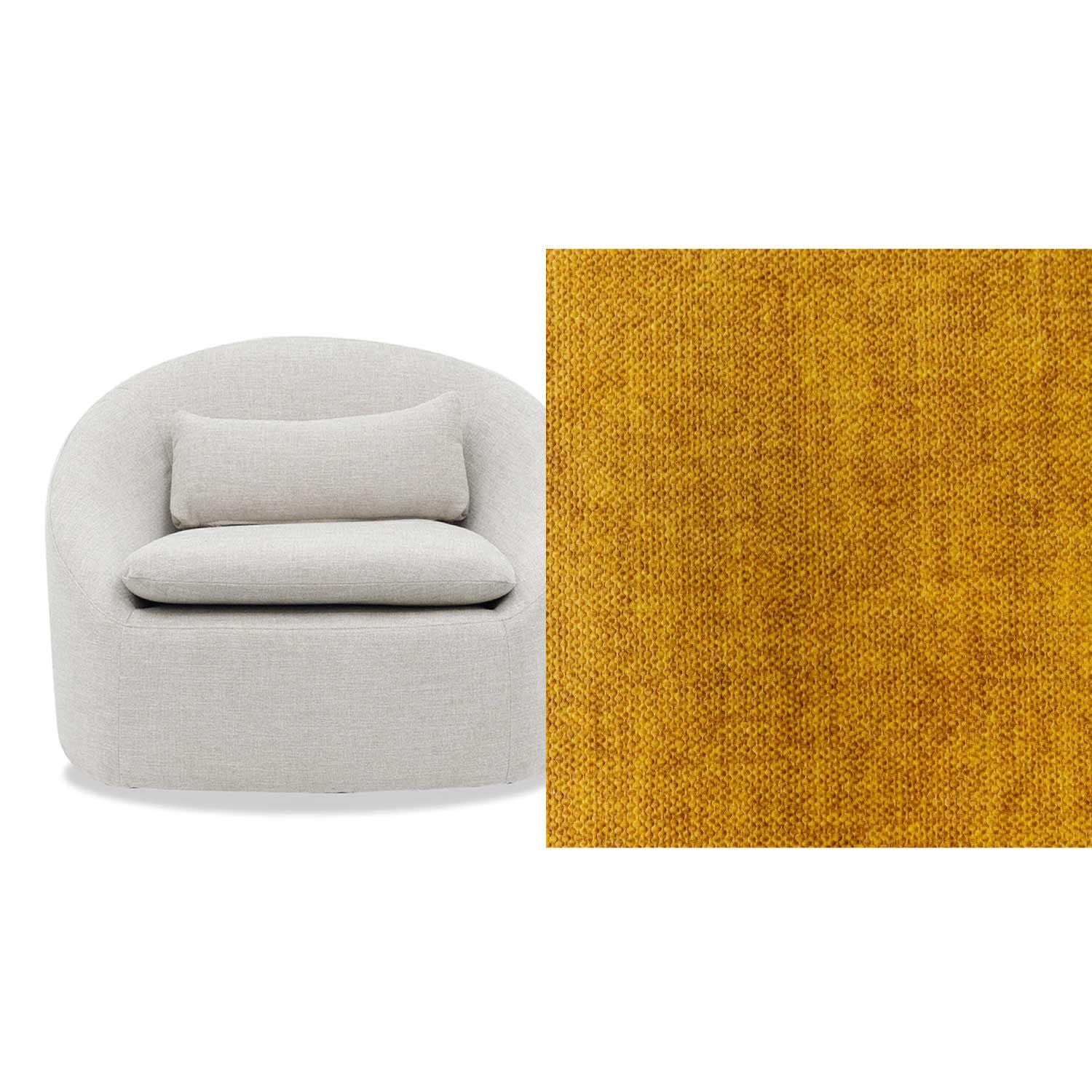 Ella Fabric Swivel Chair