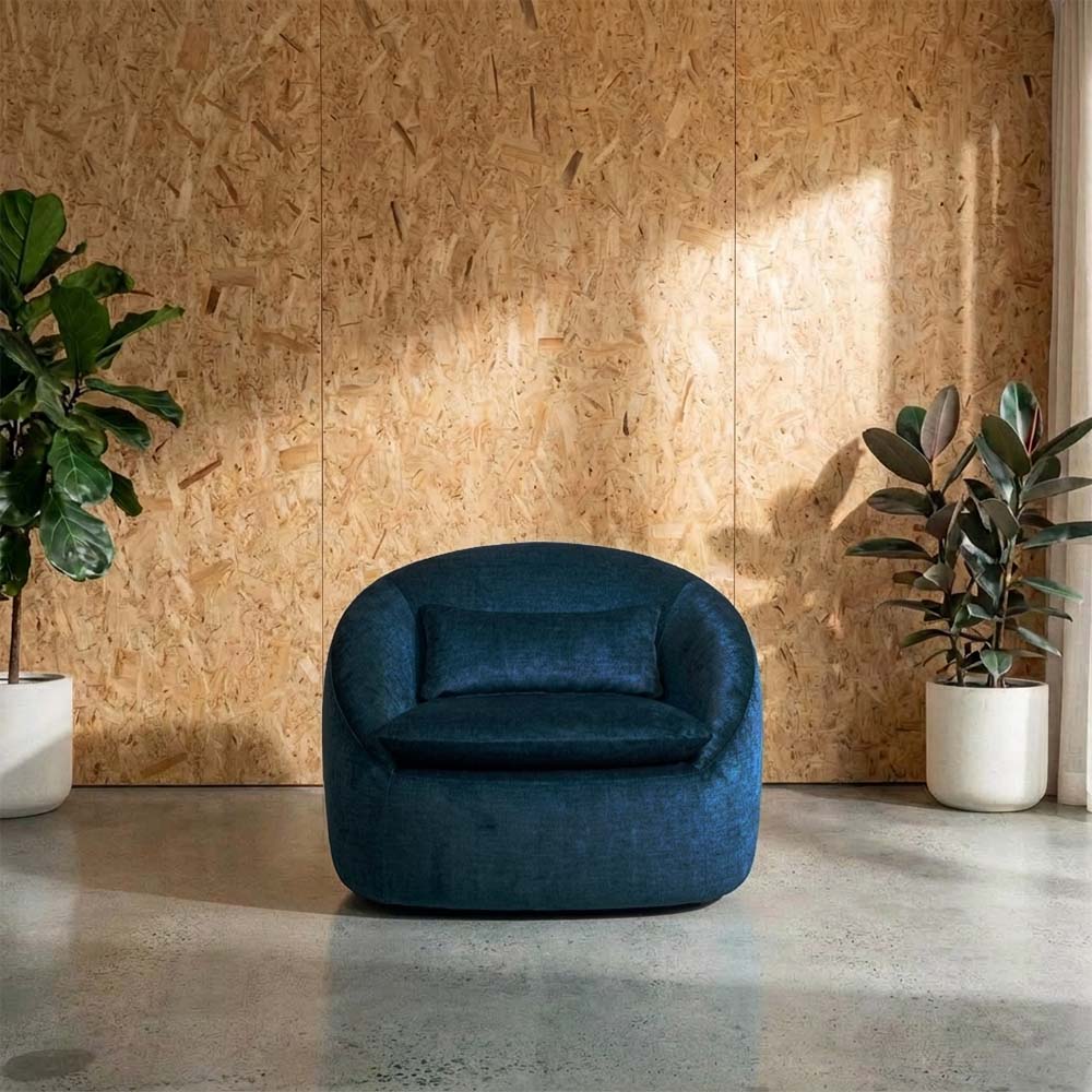 Ella Swivel Chair in Vogue Ocean | The Drop