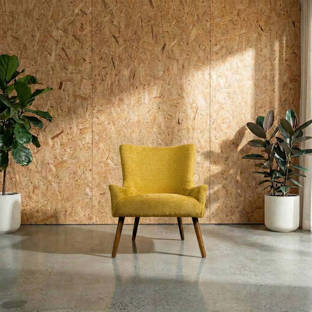 Esprit Fabric Chair in Elise Mustard | The Drop