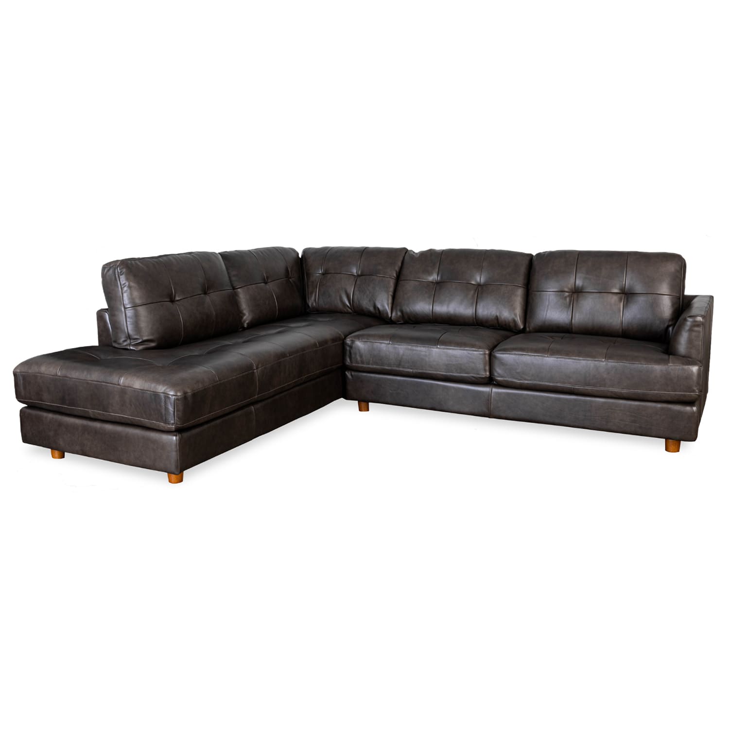 Harmony Leather Left Side Facing Chaise Lounge
