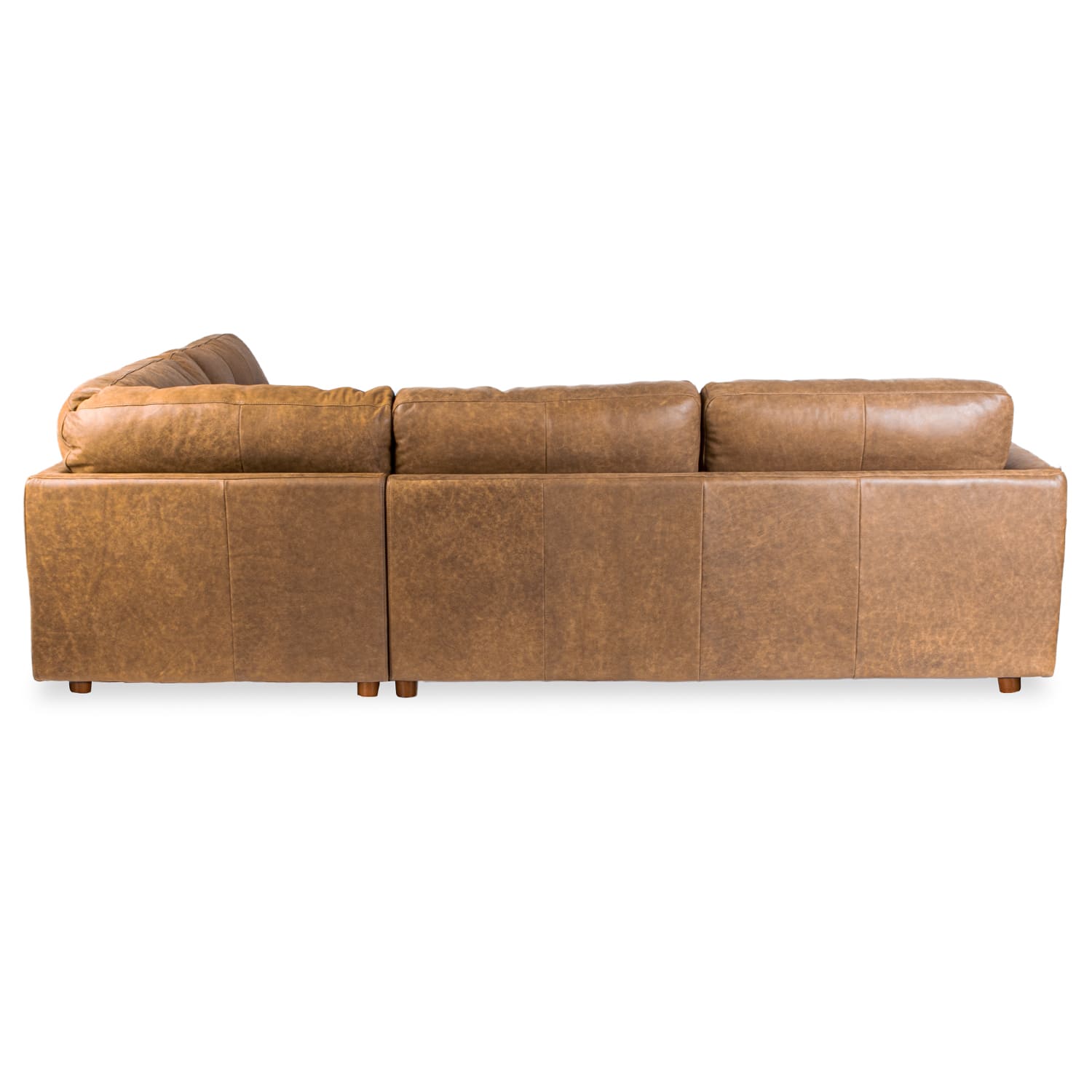 Harmony Leather Right Side Facing Chaise Lounge