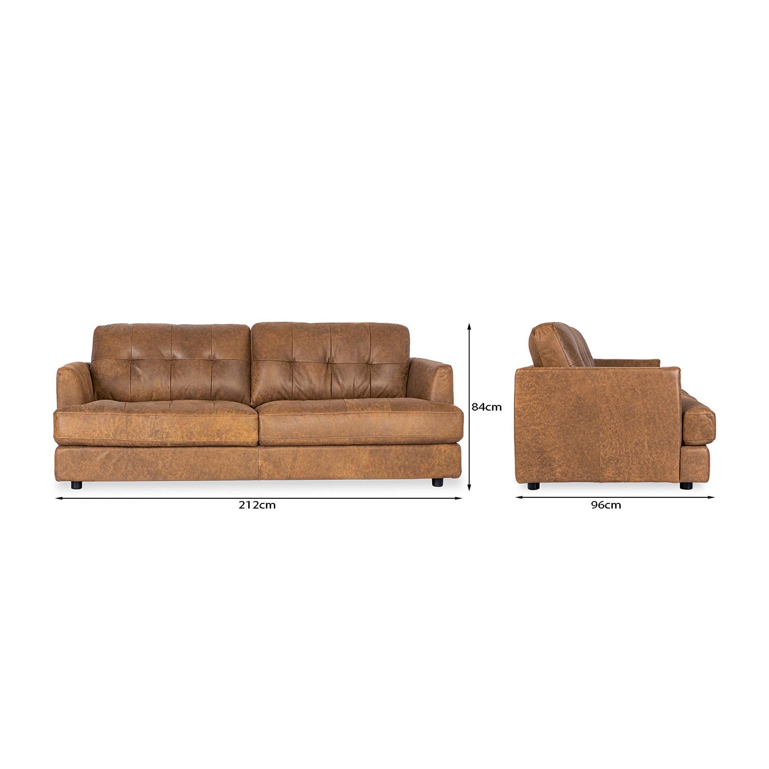 Harmony Leather 3 Seat Sofa