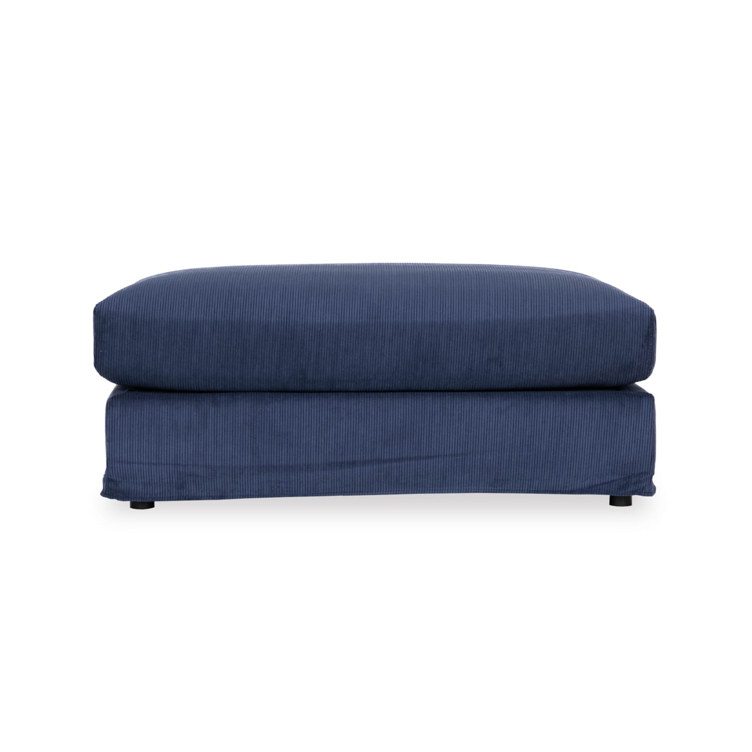 Online Warehouse Sale Janson Corduroy Large (4 Seat) Ottoman in Encore Ink