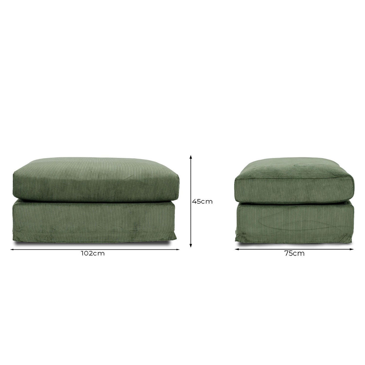 Janson Corduroy Small (3 Seat) Ottoman