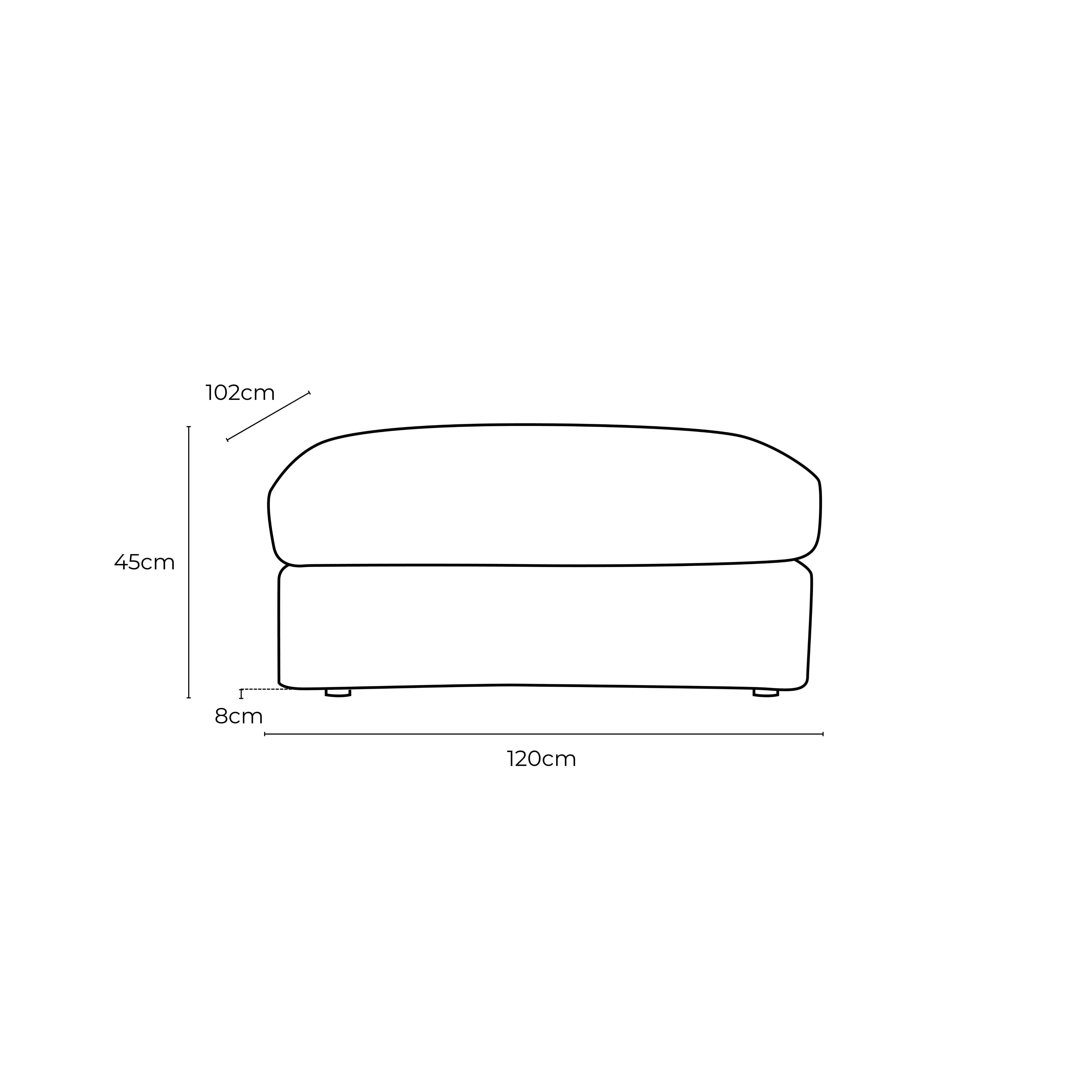 Janson Corduroy Extra Large Ottoman in Encore Taupe