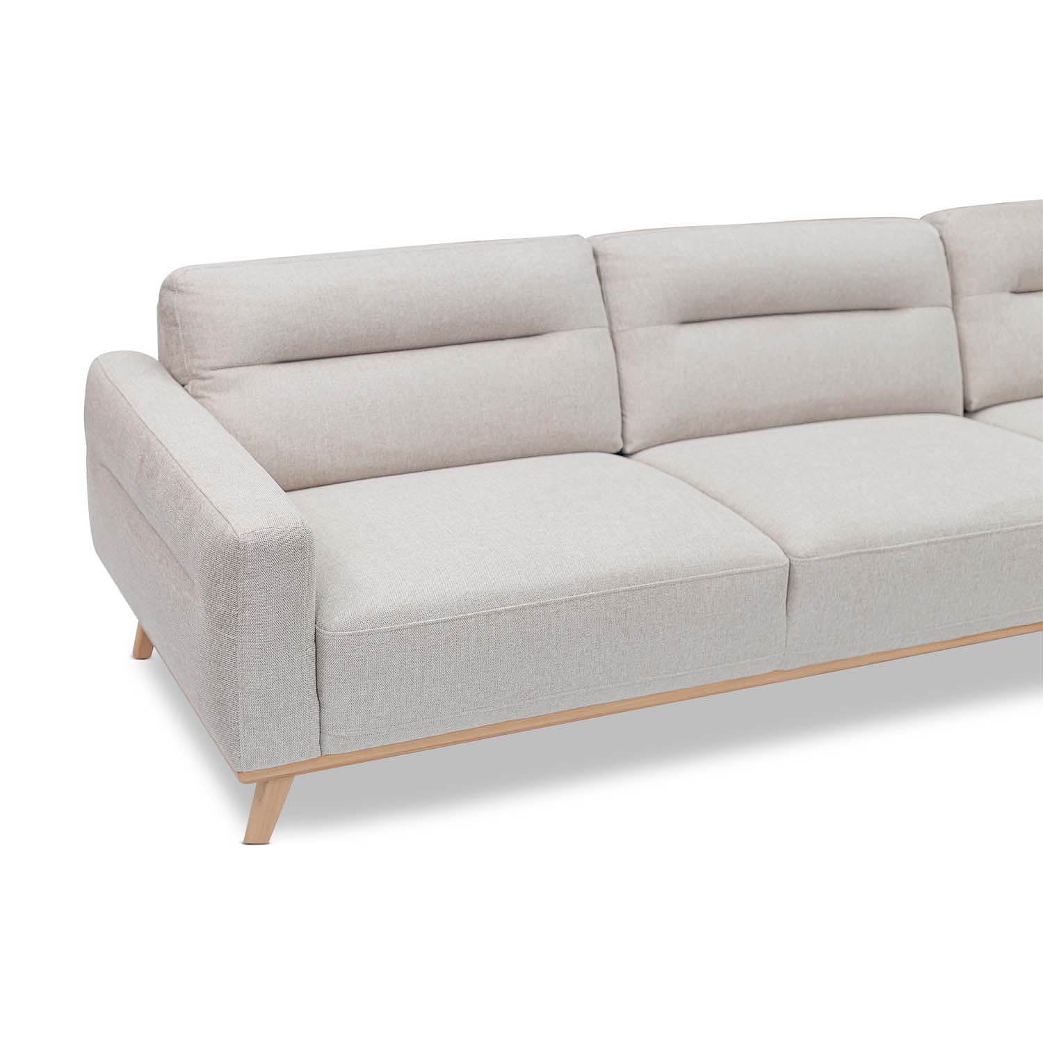Kate Fabric Right Side Facing Chaise Lounge in Delta Linen Online Warehouse Sale