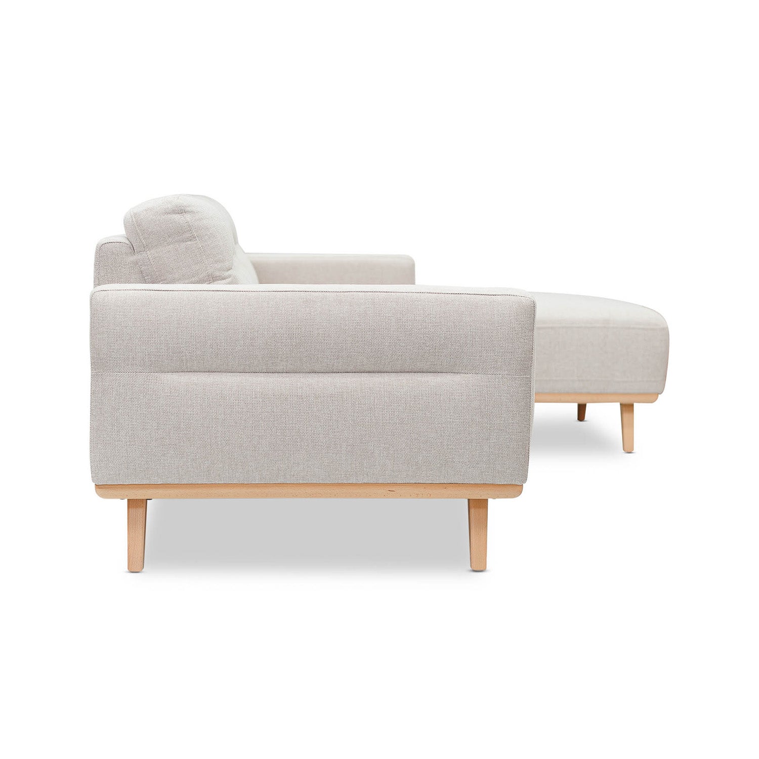 Kate Fabric Right Side Facing Chaise Lounge in Delta Linen Online Warehouse Sale