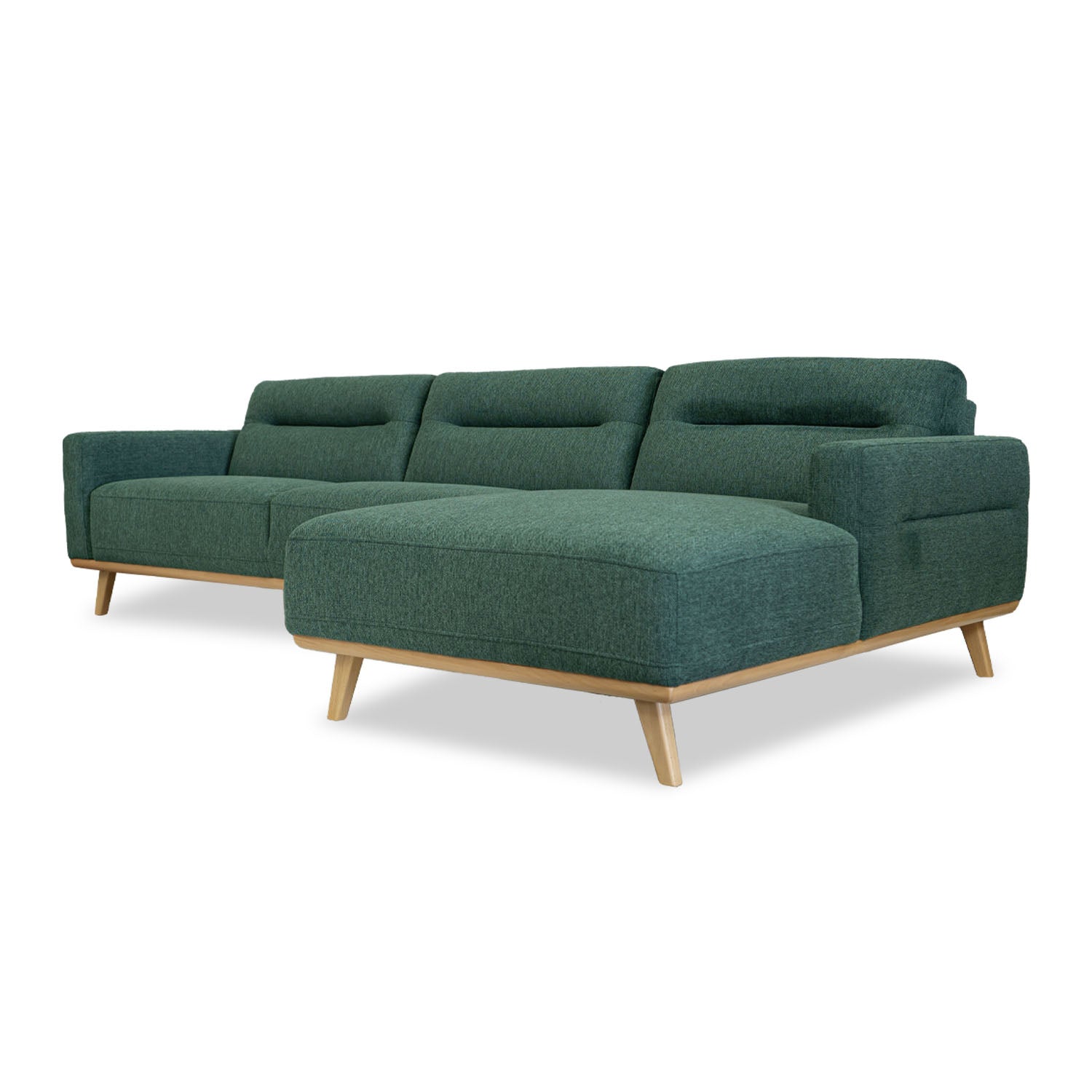 Kate Fabric Right Side Facing Chaise Lounge in Delta Seaweed | The Drop