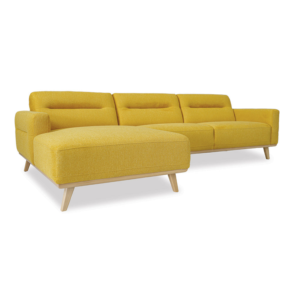 Kate Fabric Left Side Facing Chaise Lounge in Delta Marigold Online Warehouse Sale