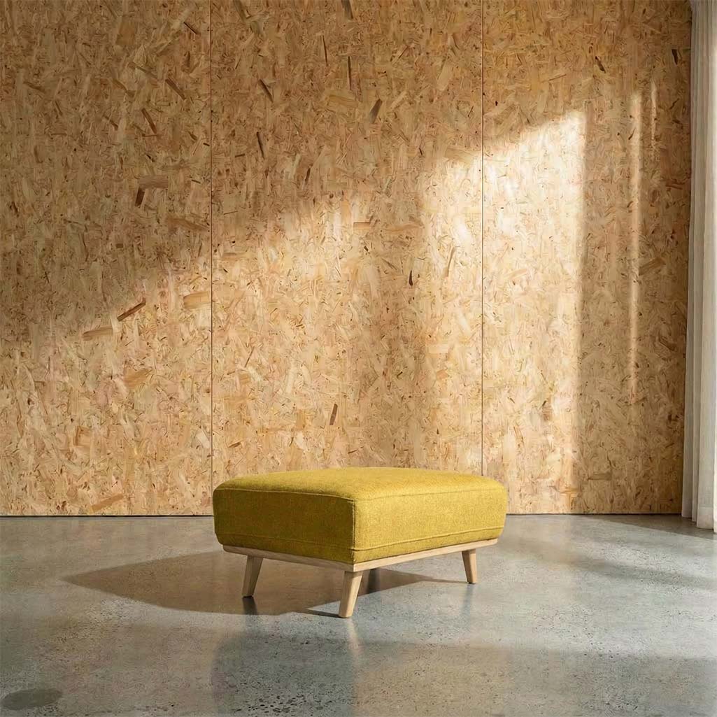 Kate Fabric Ottoman in Delta Marigold | The Drop