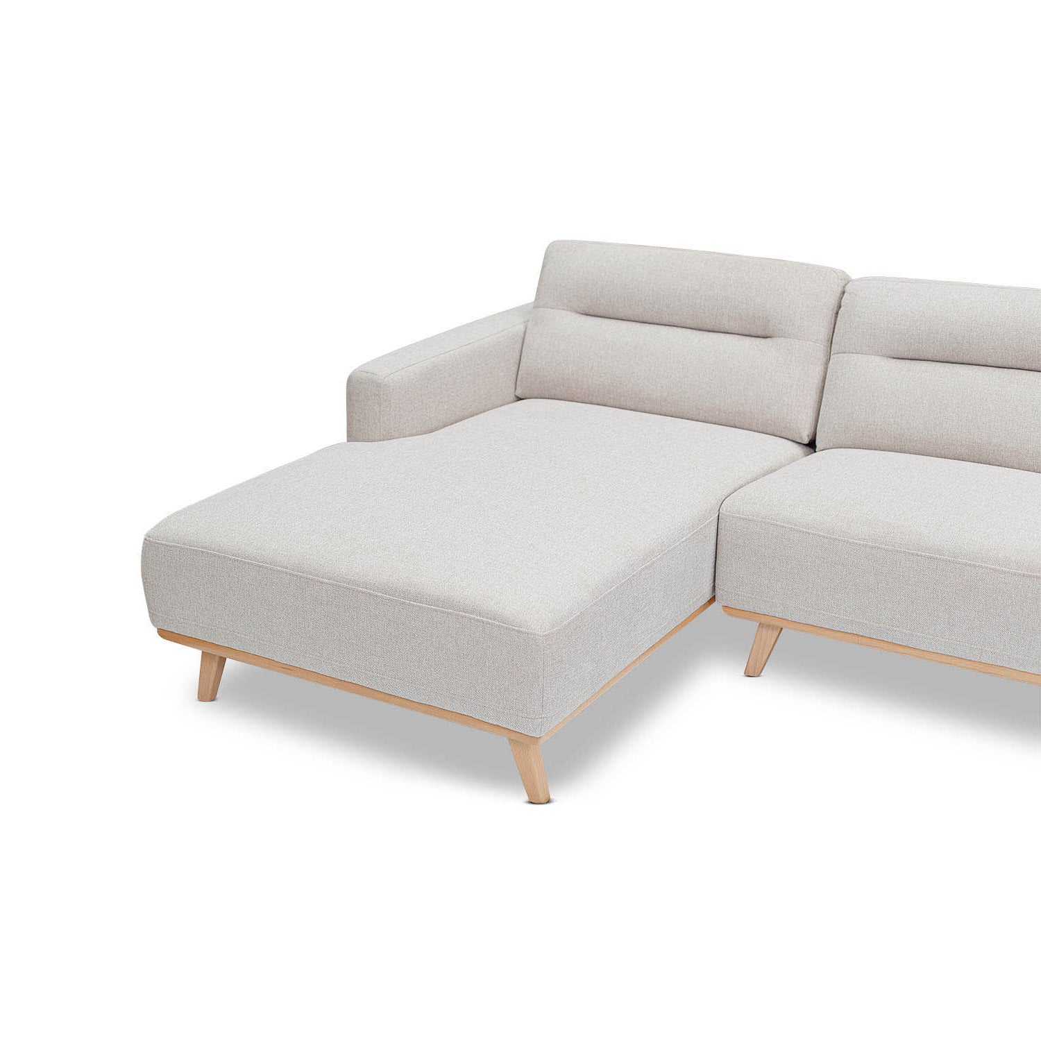 Kate Fabric Left Side Facing Chaise Lounge in Delta Linen Online Warehouse Sale