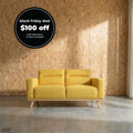 Kate Fabric 2 Seat Sofa