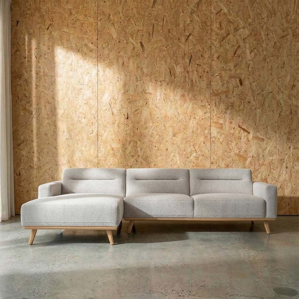 Kate Fabric Left Side Facing Chaise Lounge