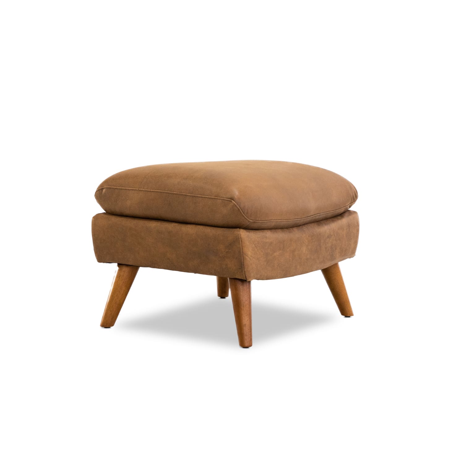 Lunar Leather Ottoman