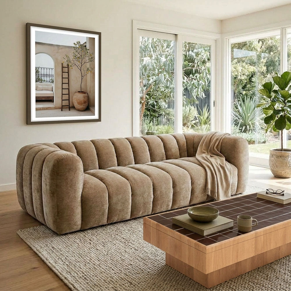 Lennox Fabric 3 Seat Sofa