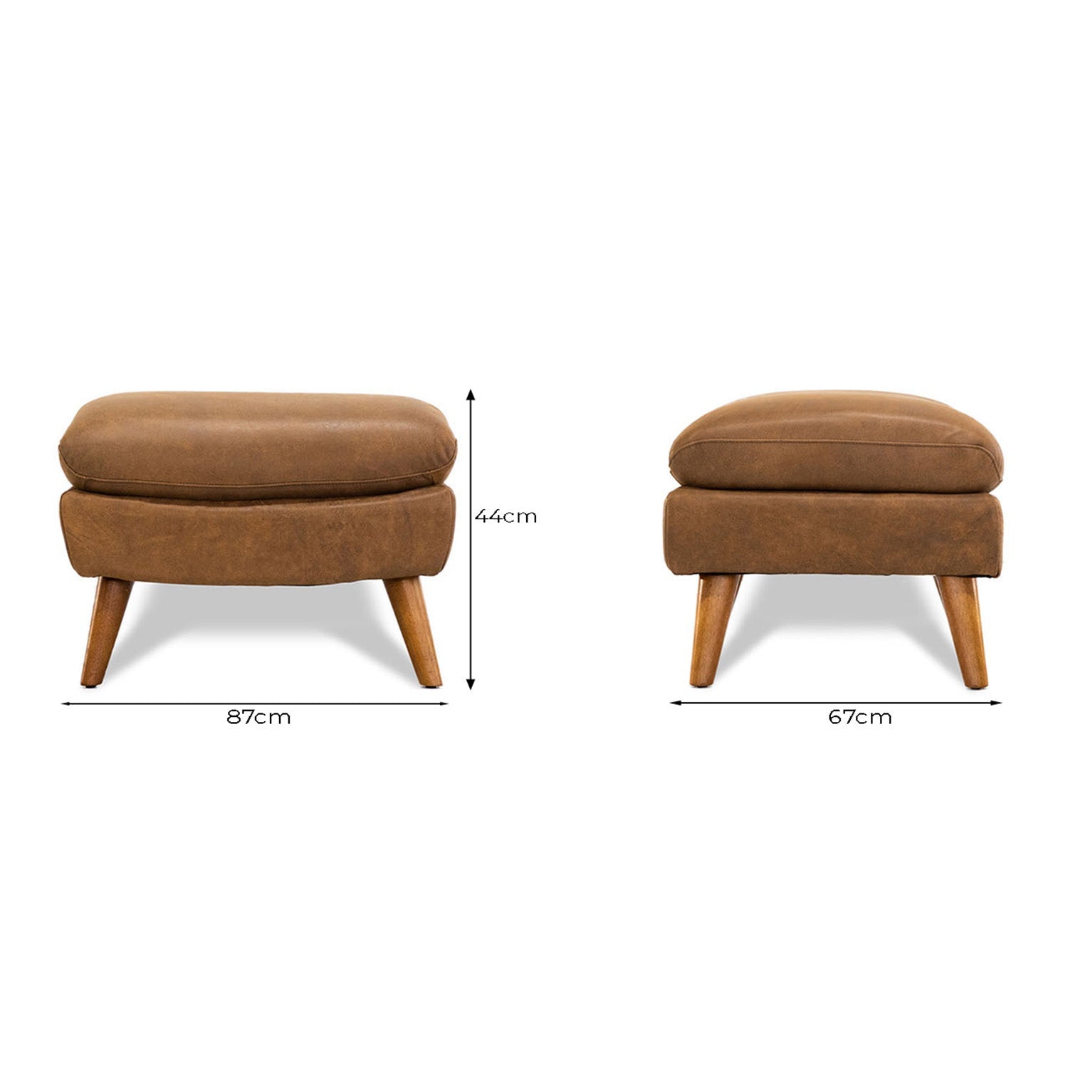 Lunar Leather Ottoman