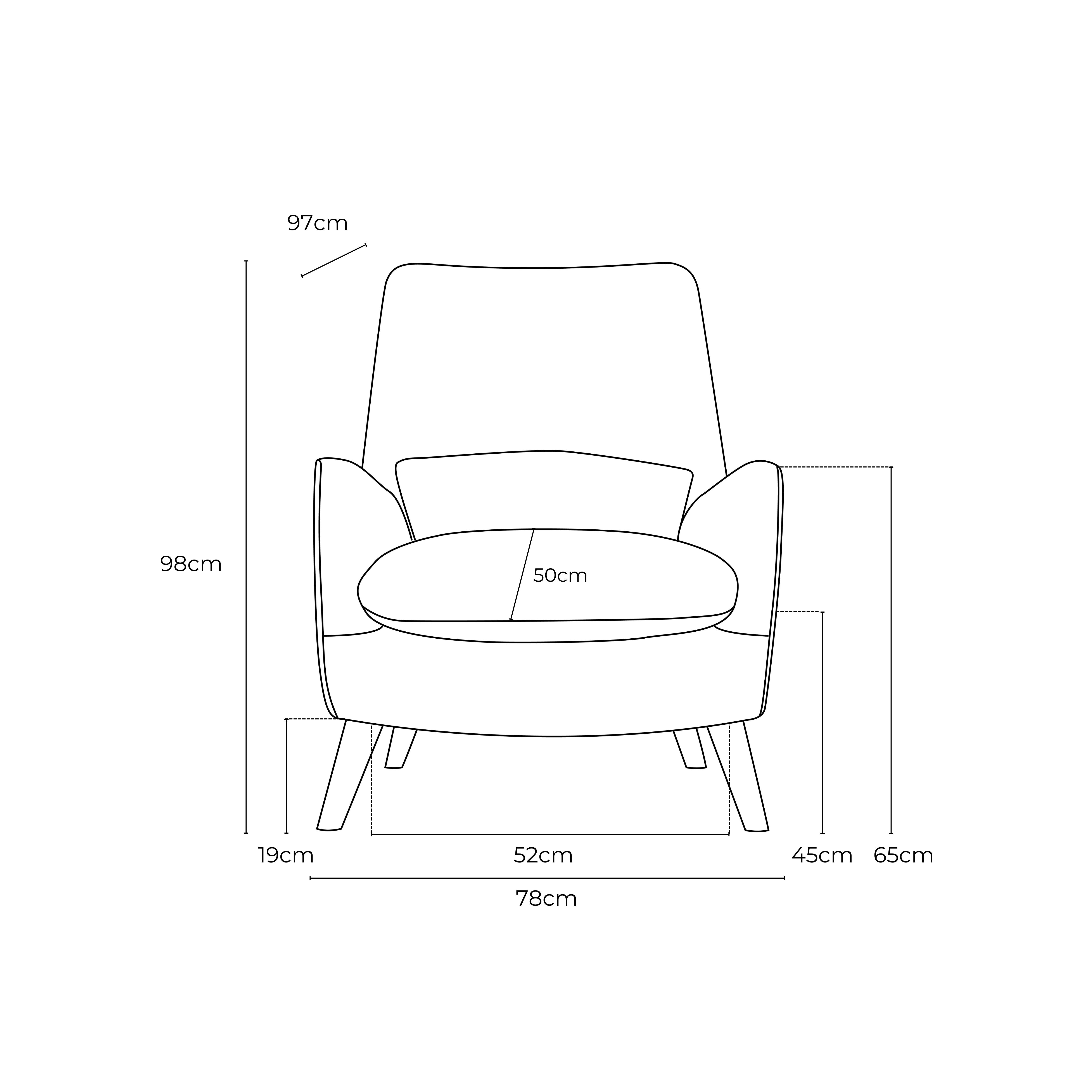 Lunar Fabric Chair