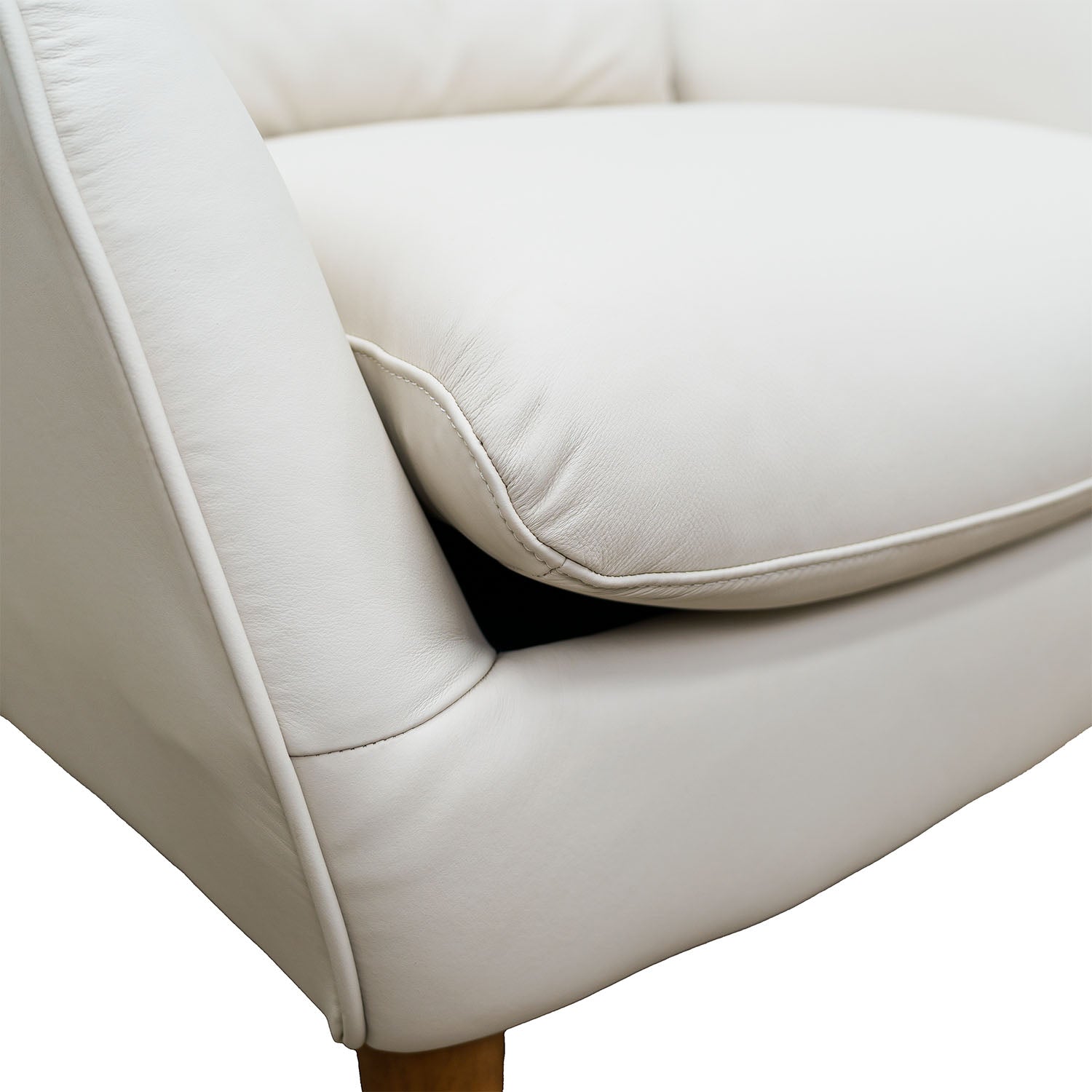 Lunar Leather Chair in Oslo Pebble Online Warehouse Sale