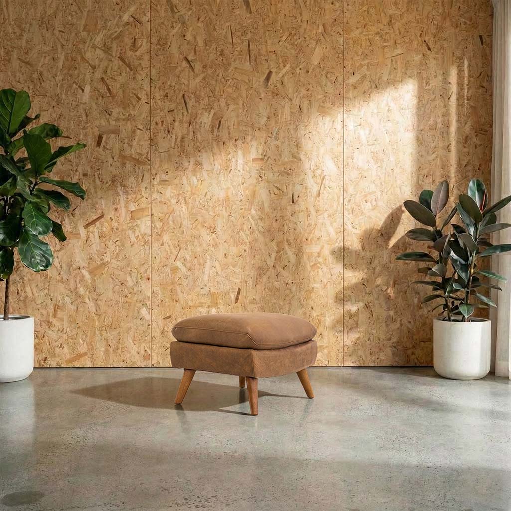 Lunar Leather Ottoman
