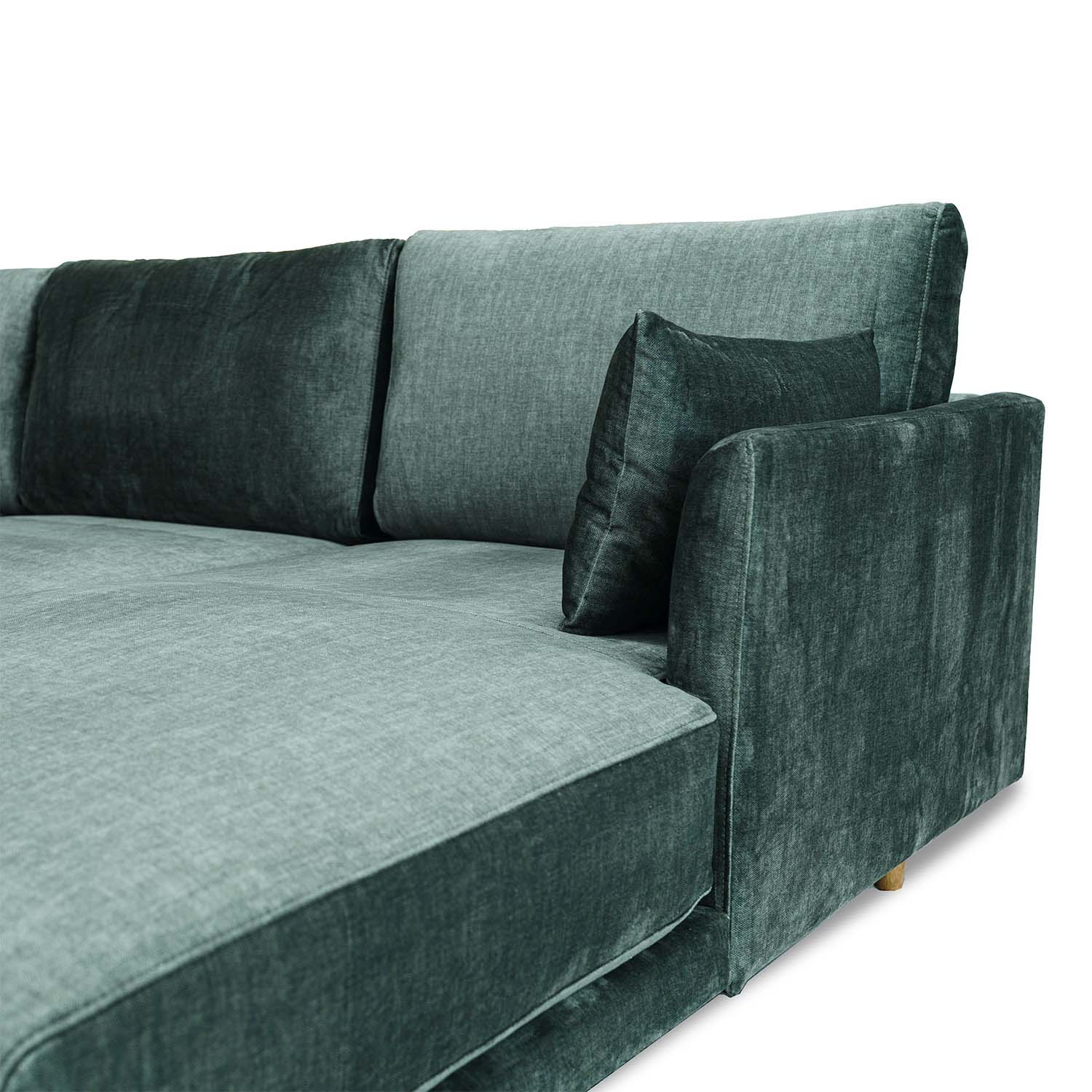 Marie Vogue Velvet Right Side Facing Chaise Lounge