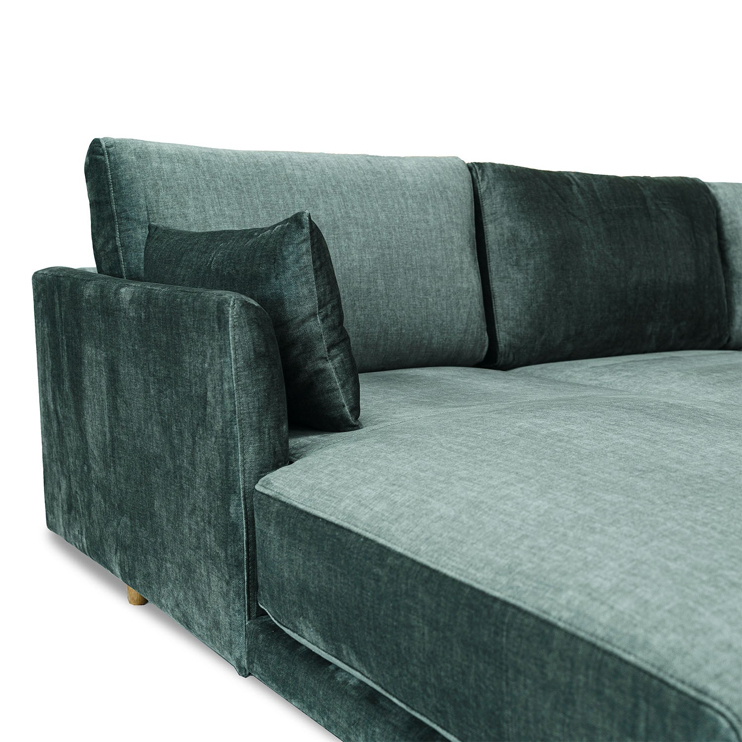 Marie Vogue Velvet Left Side Facing Chaise Lounge
