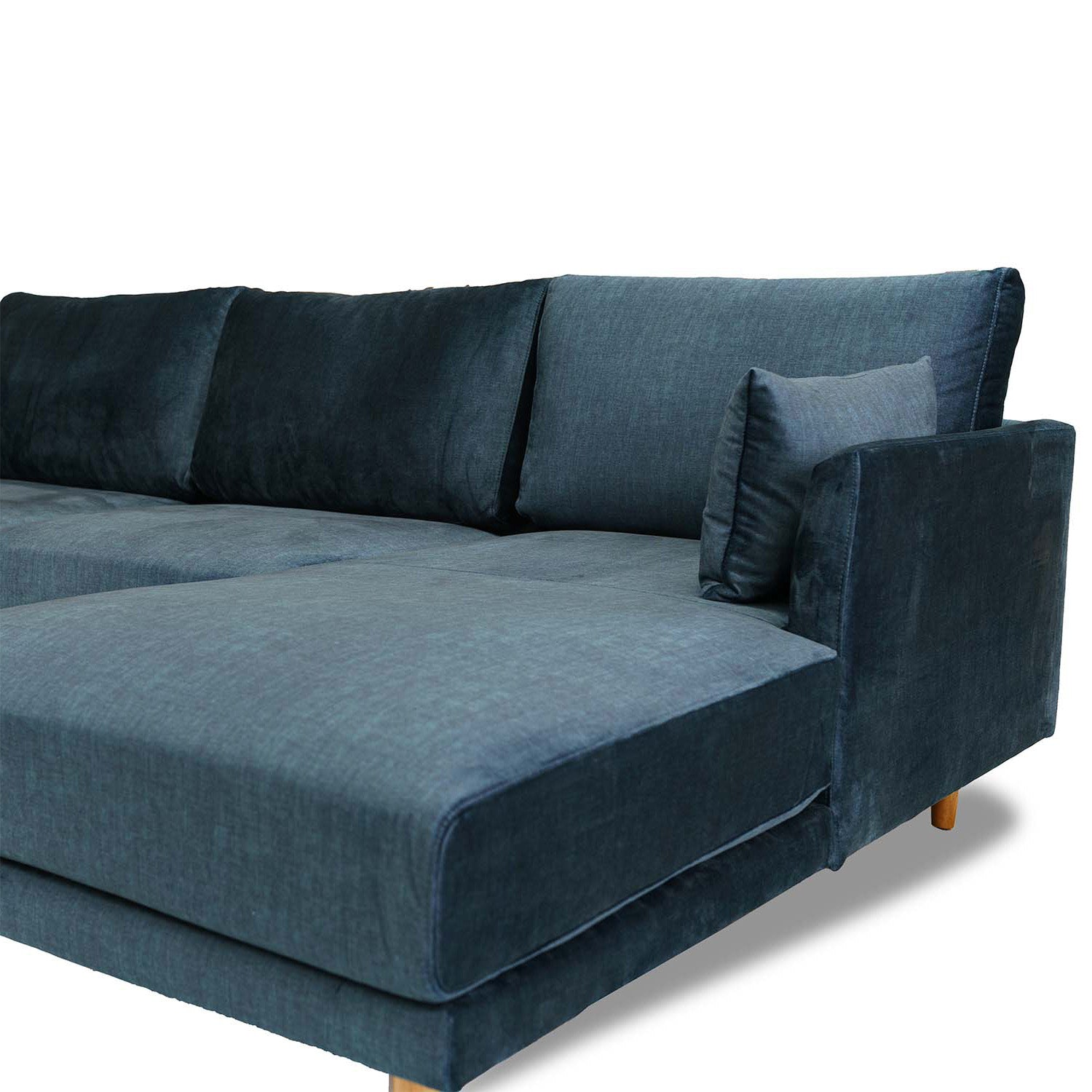 Marie Vogue Velvet Right Side Facing Chaise Lounge