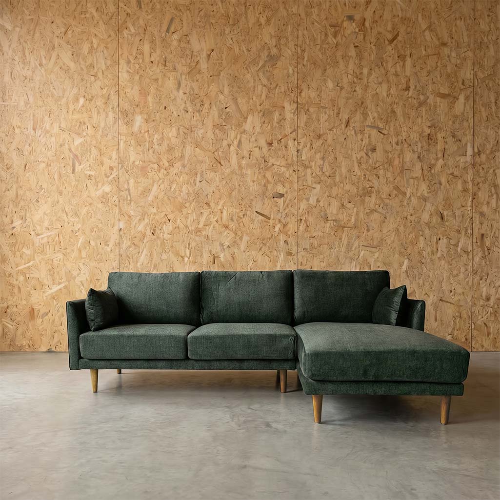 Marie Vogue Velvet Right Side Facing Chaise Lounge