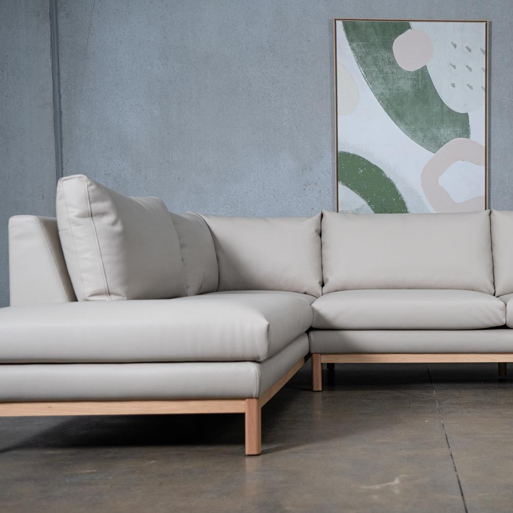 Marlowe Vegan Leather Left Side Facing Chaise Lounge