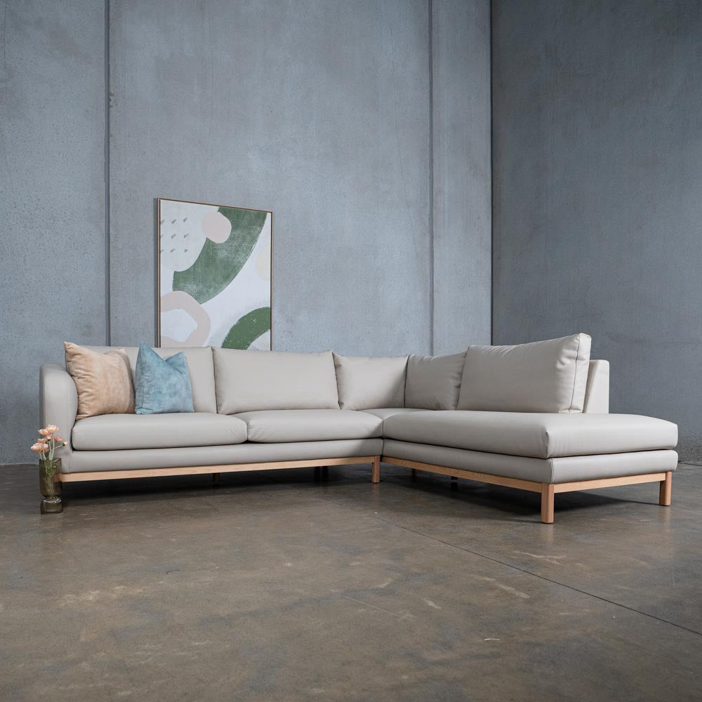 Marlowe Vegan Leather Right Side Facing Chaise Lounge