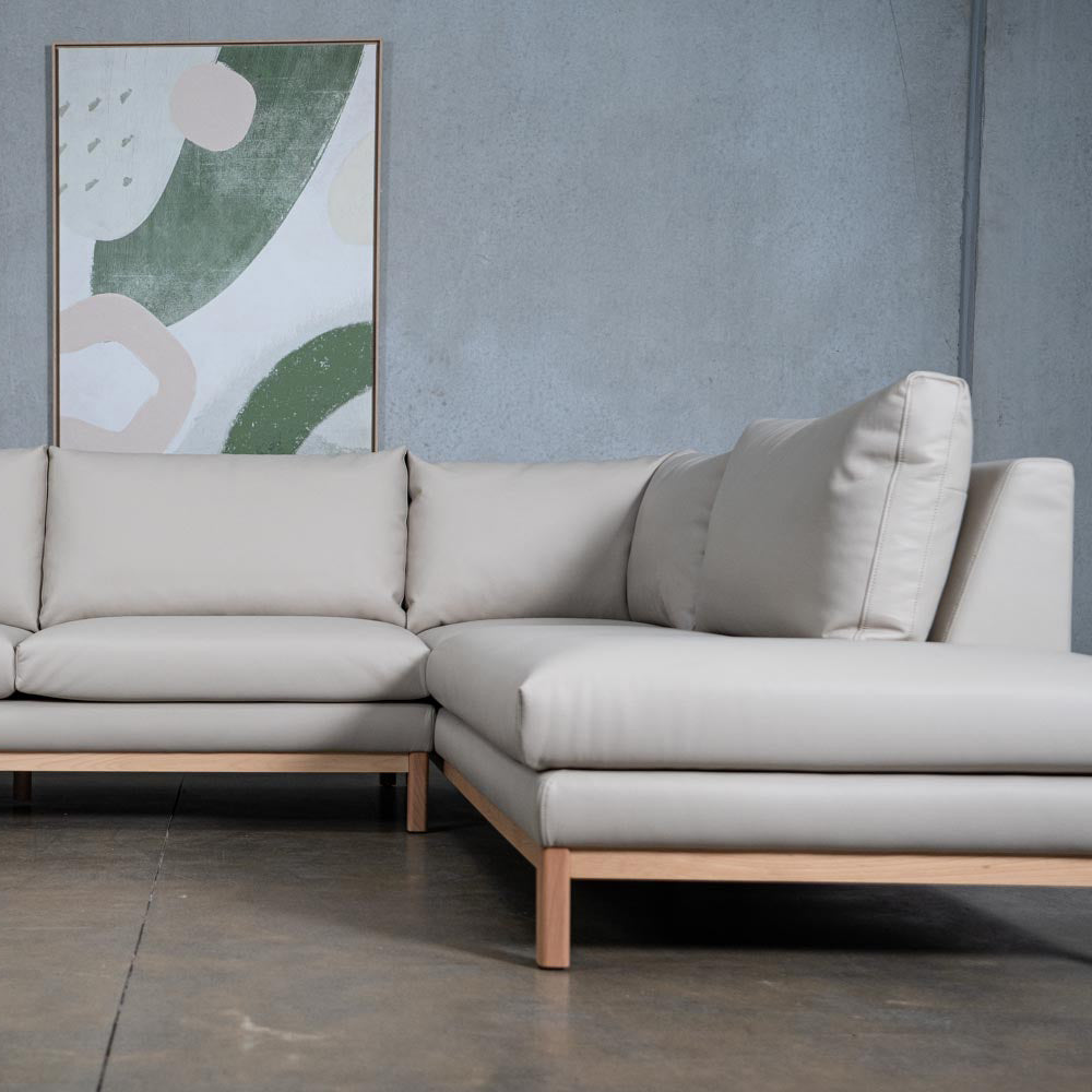 Marlowe Vegan Leather Right Side Facing Chaise Lounge