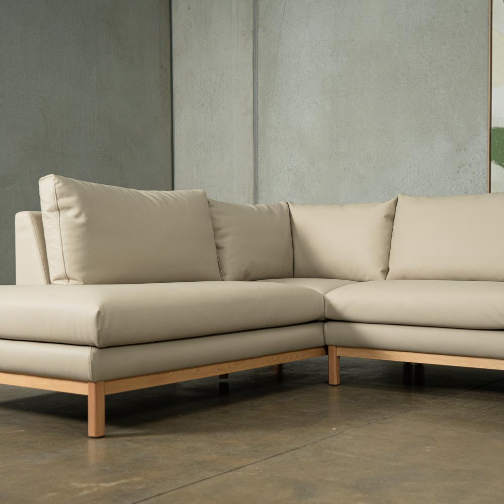 Marlowe Vegan Leather Right Side Facing Chaise Lounge