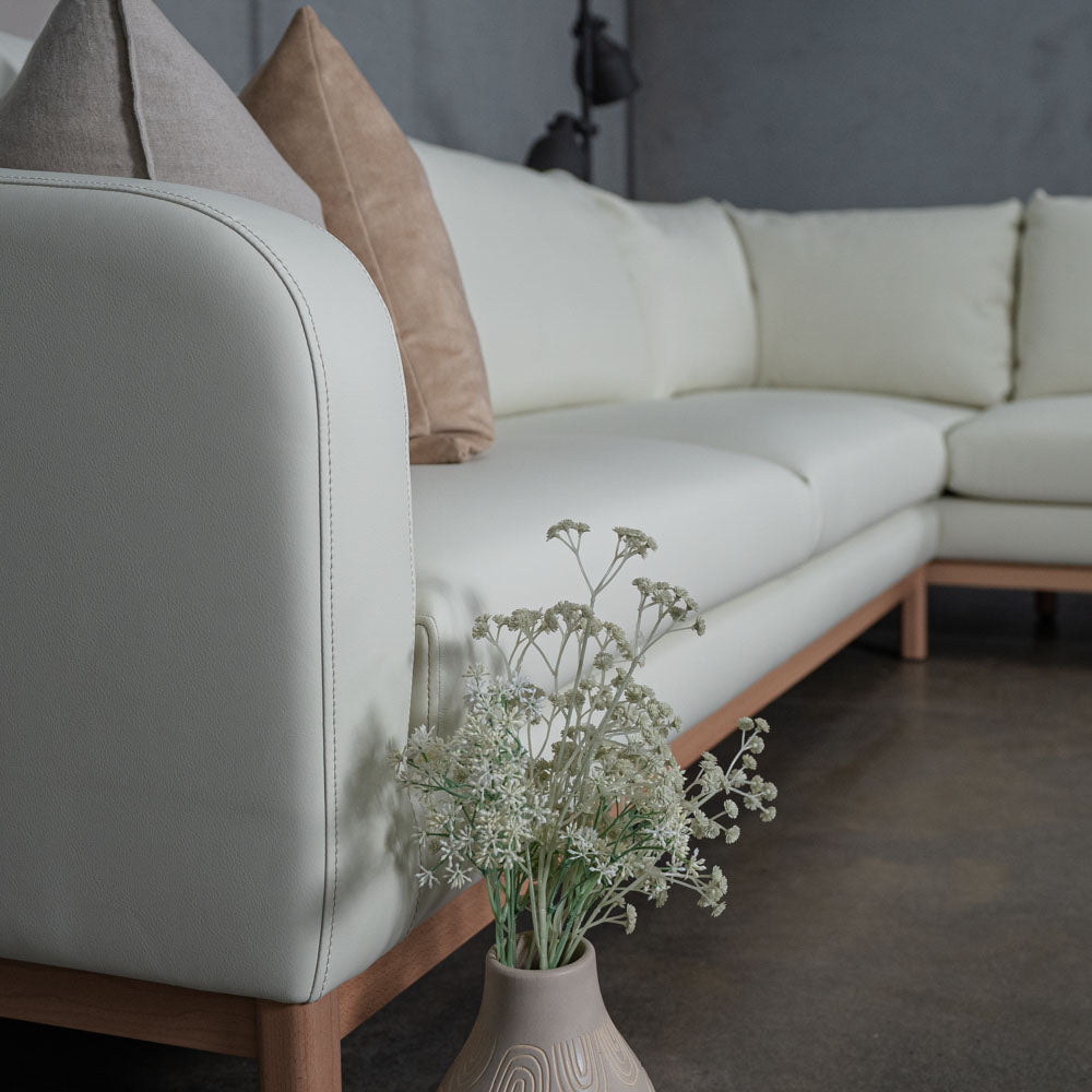 Marlowe Vegan Leather Right Side Facing Chaise Lounge