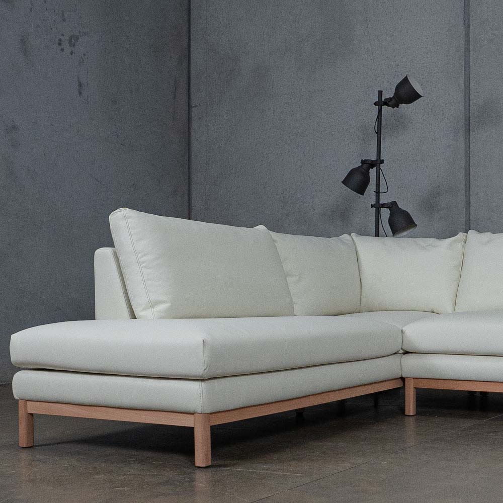 Marlowe Vegan Leather Left Side Facing Chaise Lounge