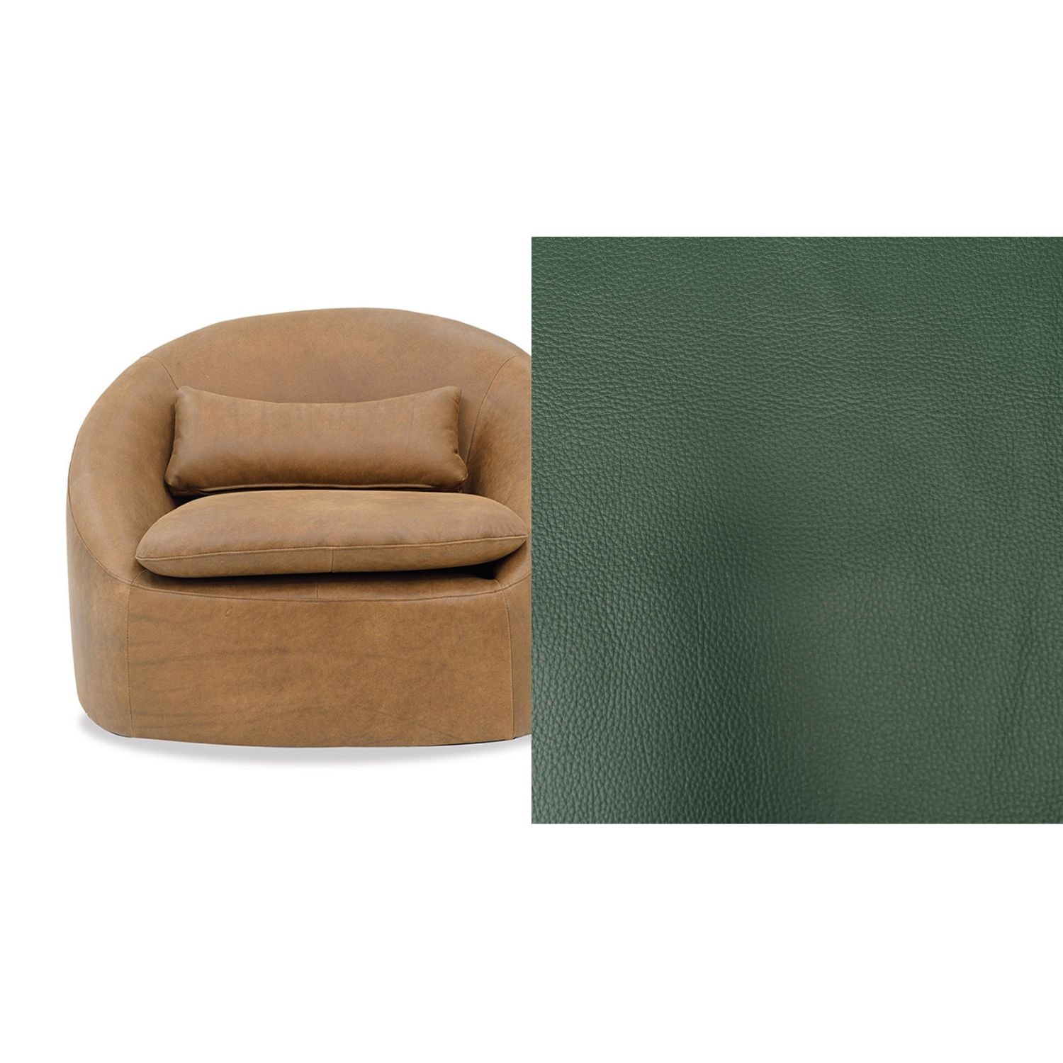 Ella Leather Swivel Chair