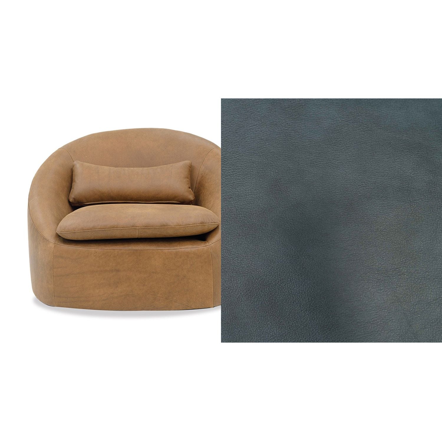 Ella Leather Swivel Chair