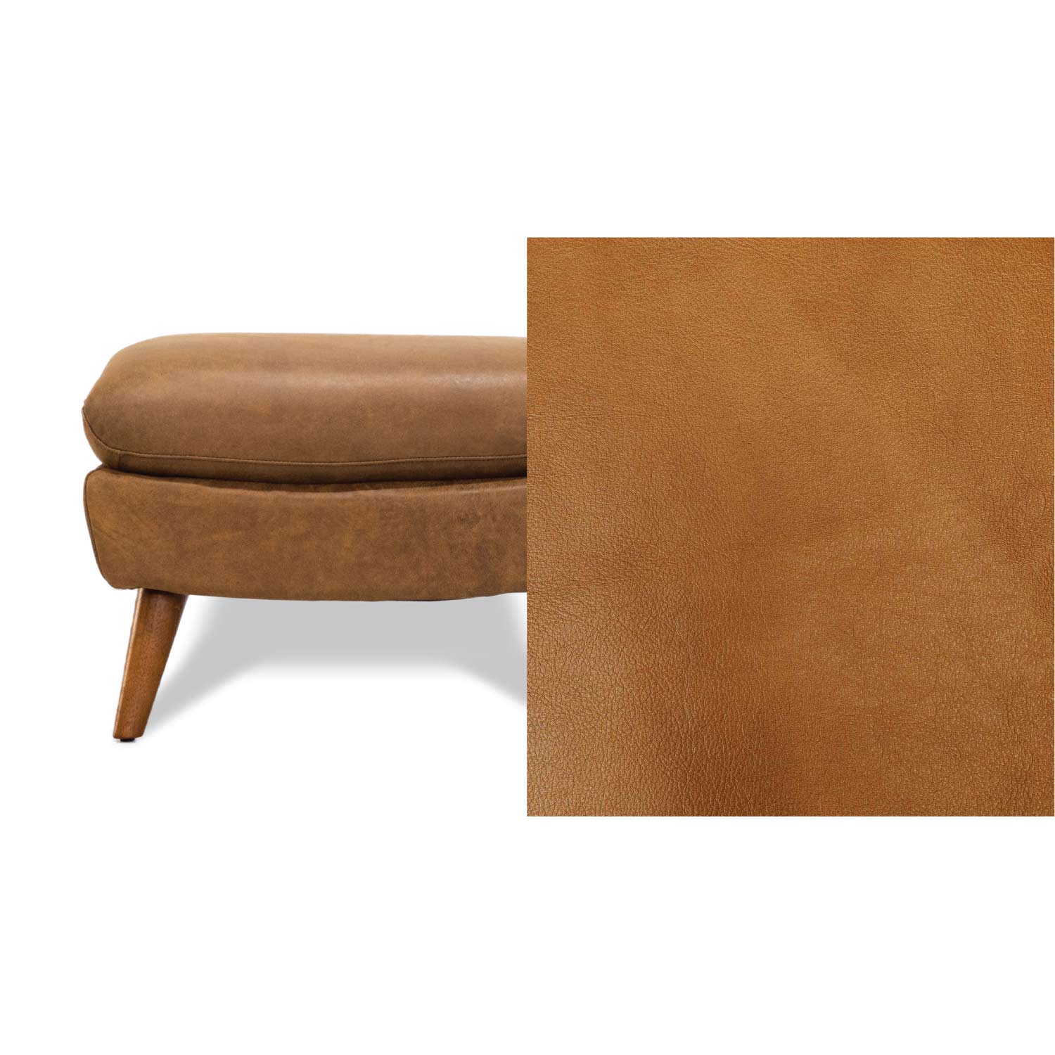 Lunar Leather Ottoman