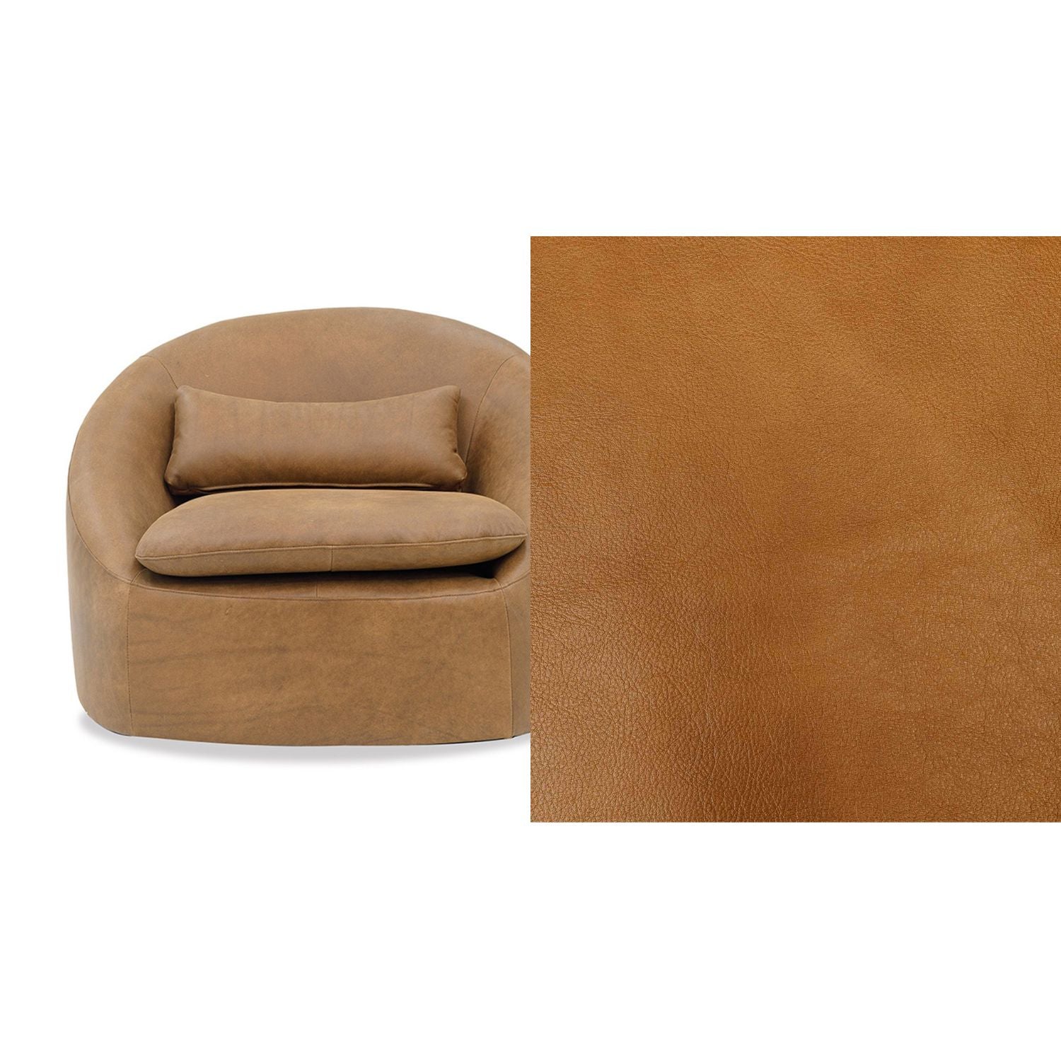 Ella Leather Swivel Chair
