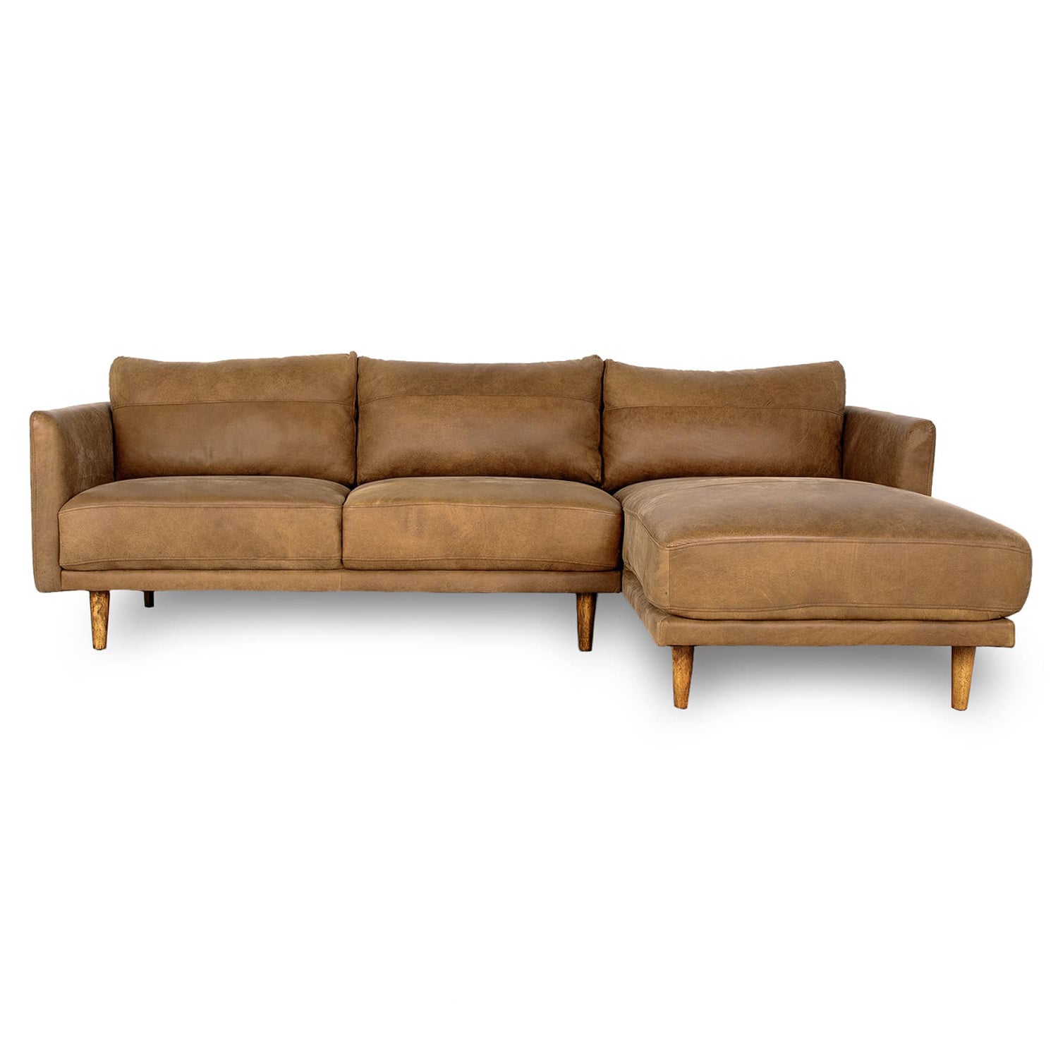 Jordie Leather Right Side Facing Chaise Lounge