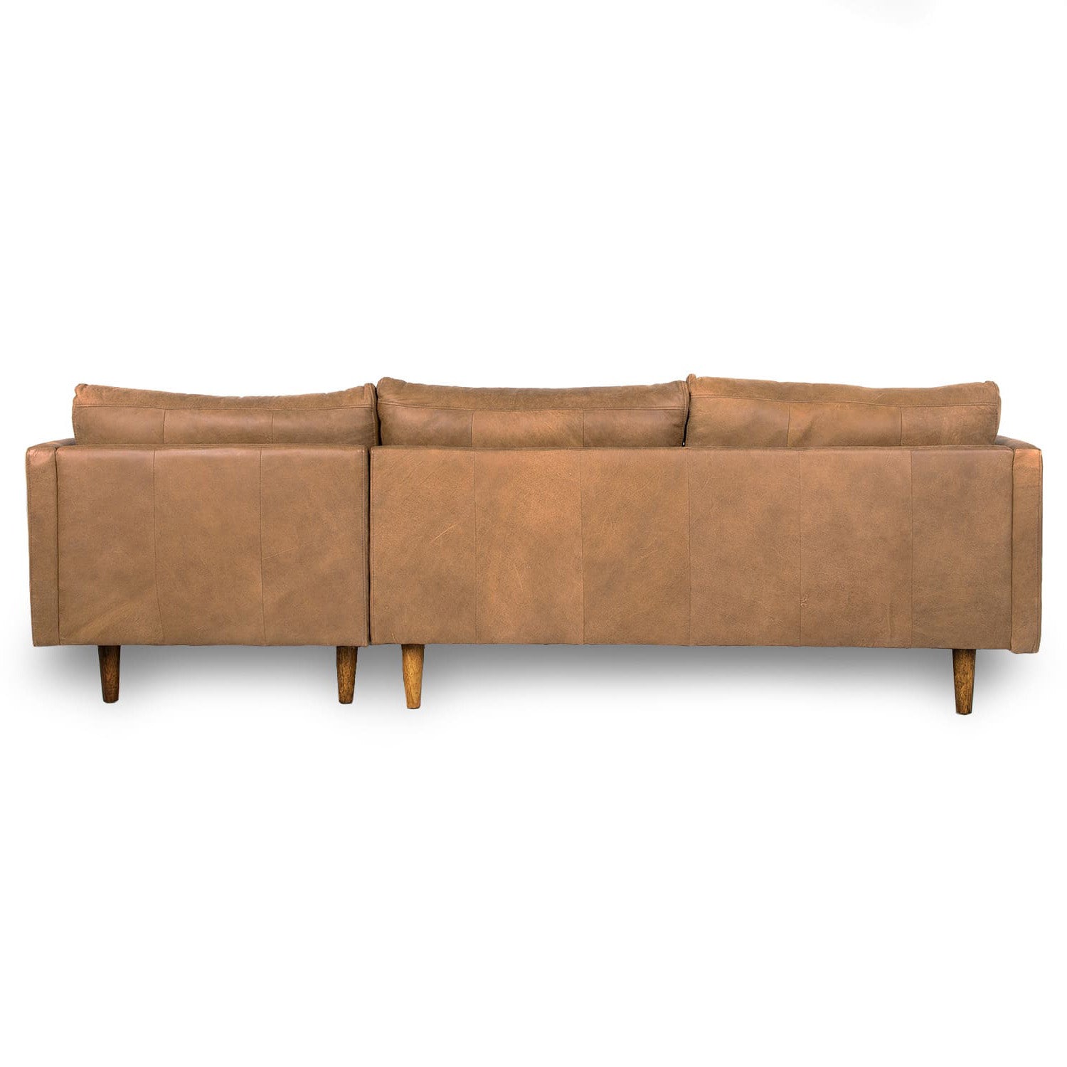 Jordie Leather Right Side Facing Chaise Lounge