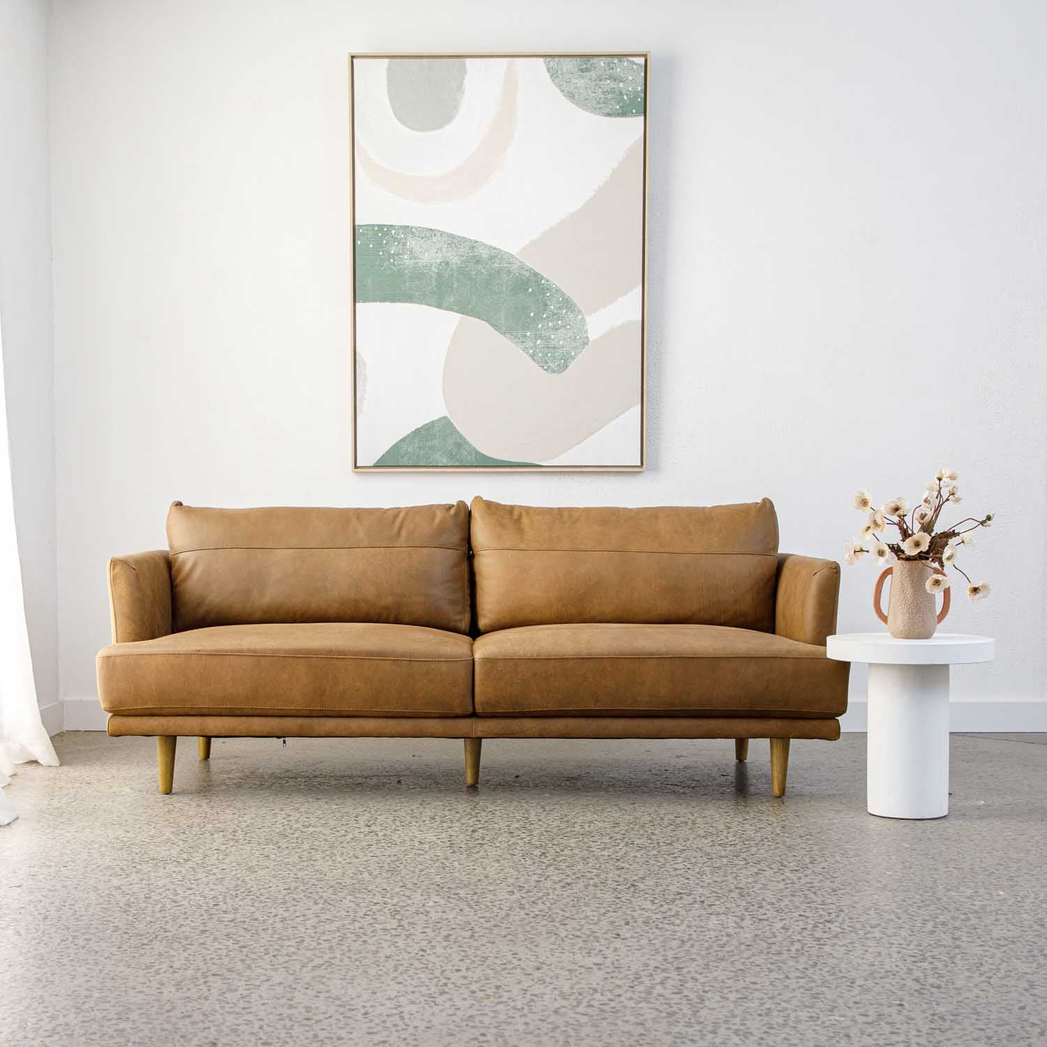 Ruby Leather 3 Seat Sofa Secret Sofa