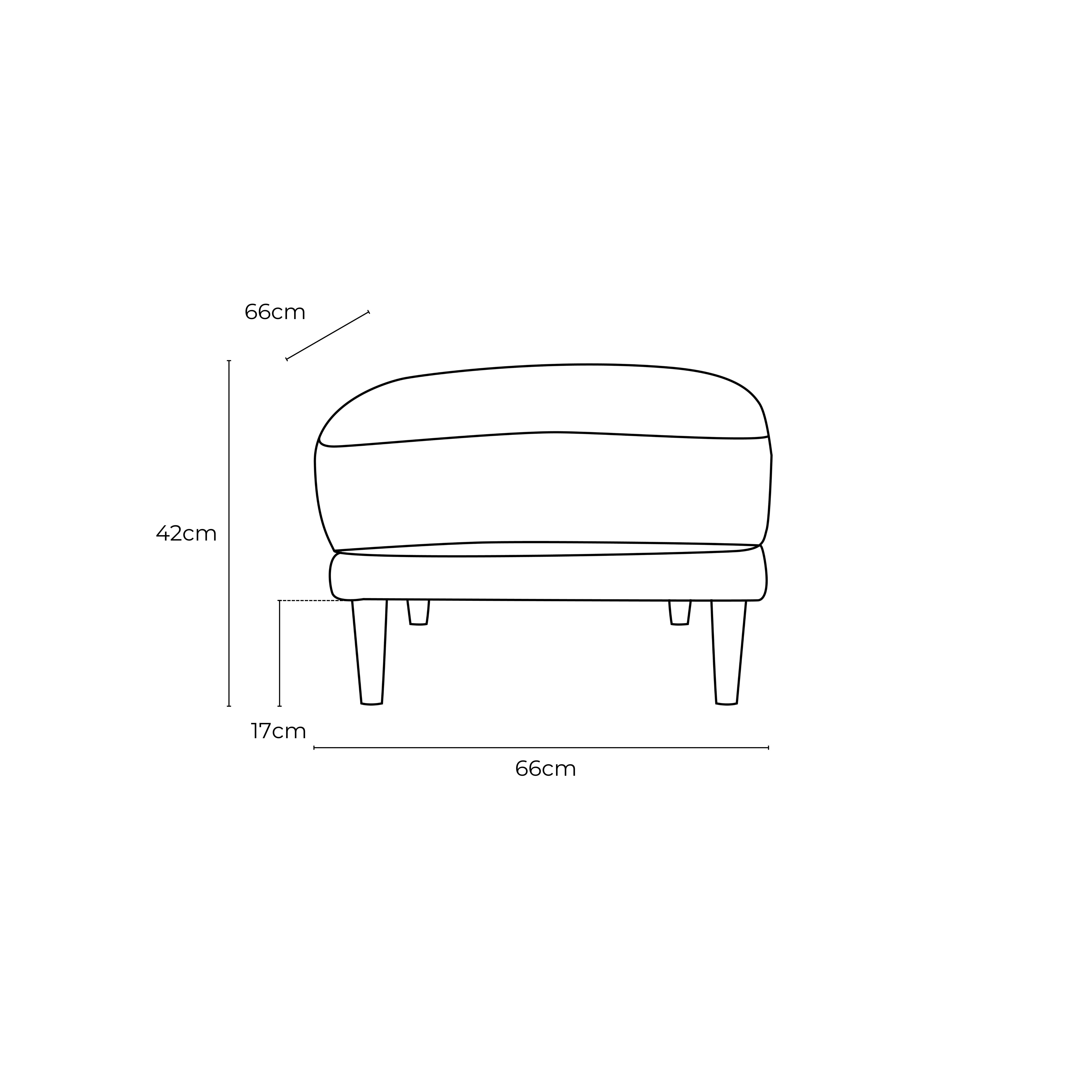 Ruby Leather Ottoman