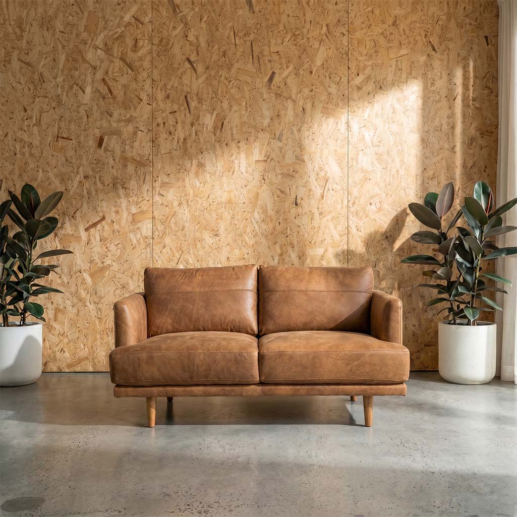 Ruby Leather 2 Seat Sofa