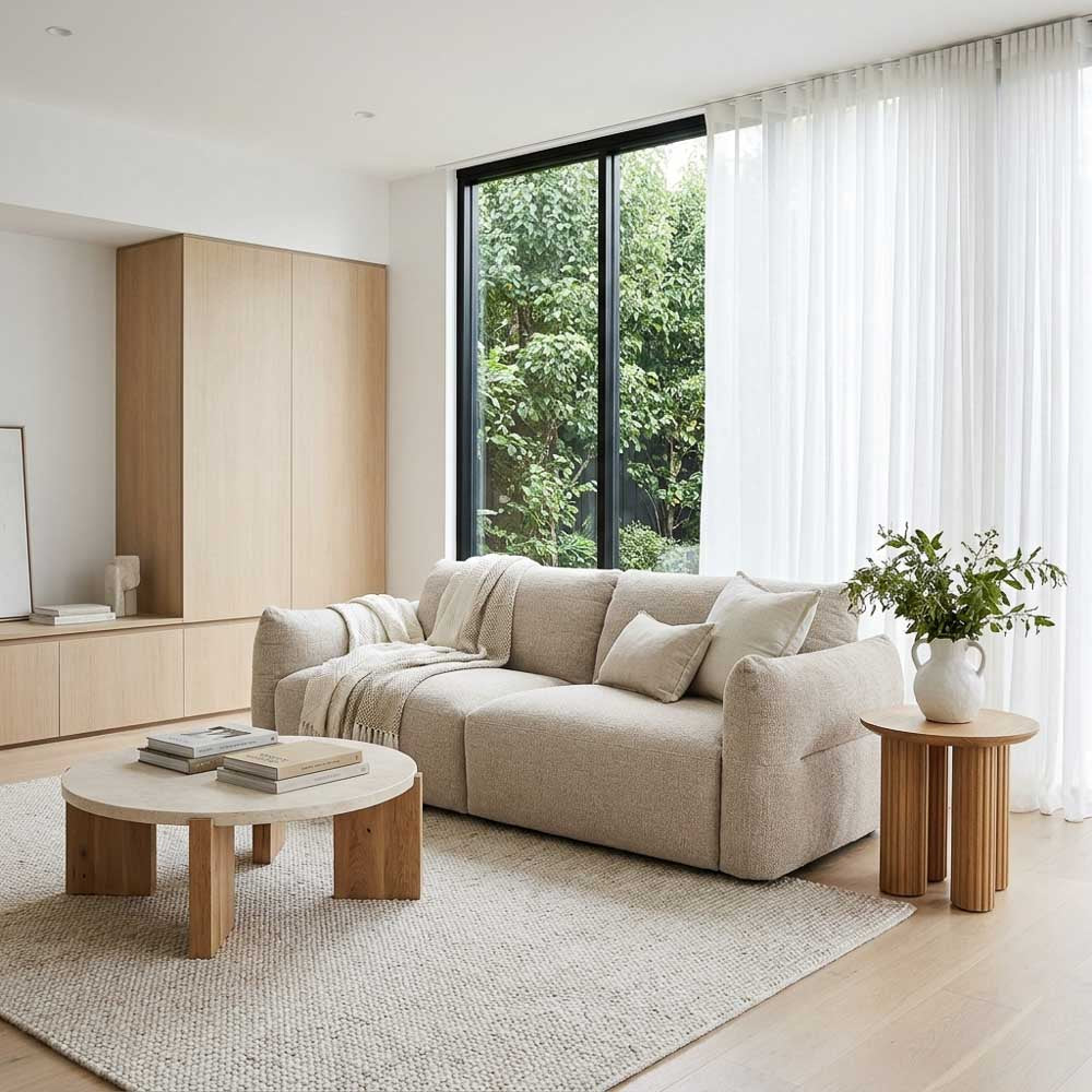 Saxon Fabric 3 Seat Sofa