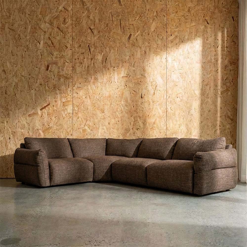 Saxon Fabric 1.5 Seat LAF + 1.5 Armless + Wedge Corner + 1.5 Seat RAF
