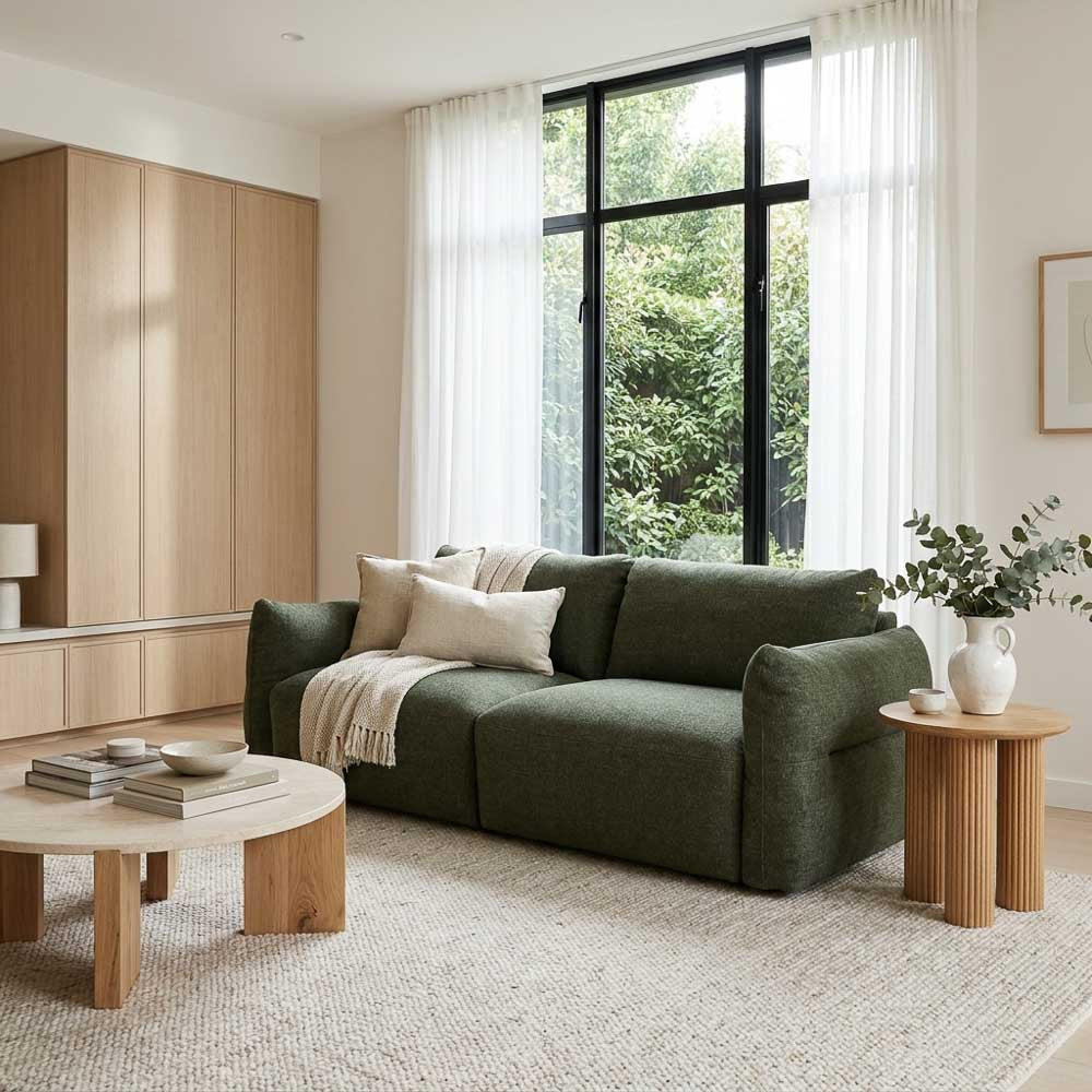 Saxon Fabric 3 Seat Sofa