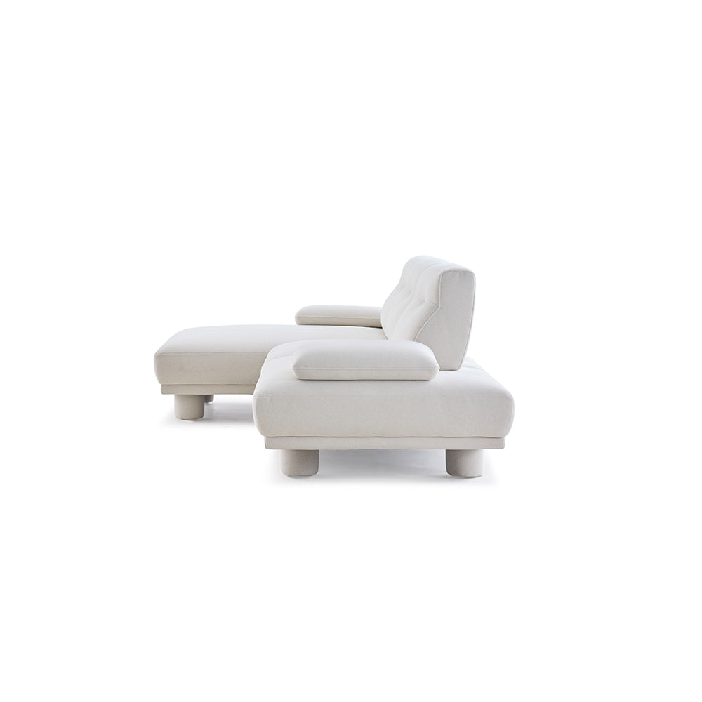 Stella Fabric Left Side Facing Chaise Lounge Sofa Bed