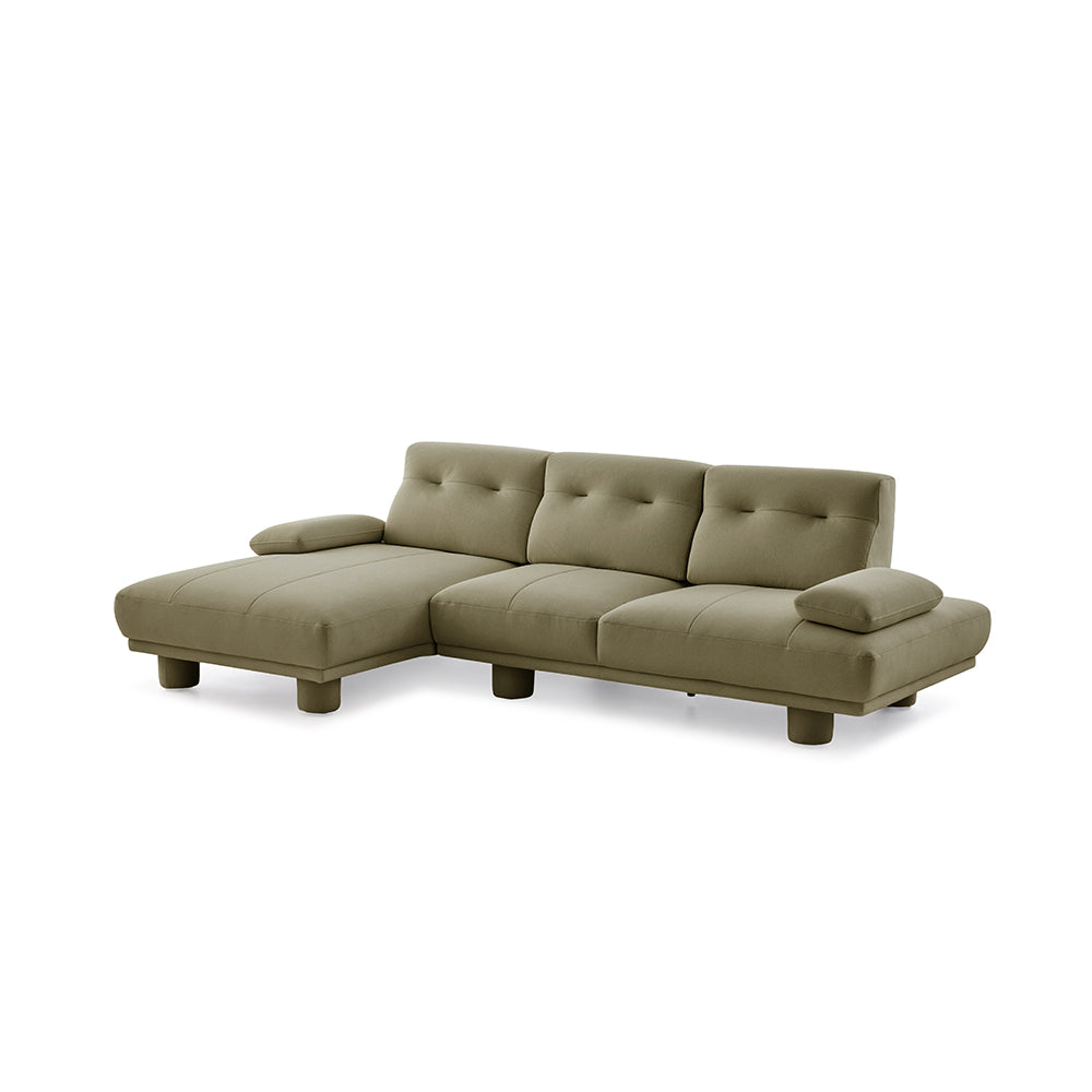 Stella Fabric Left Side Facing Chaise Lounge Sofa Bed