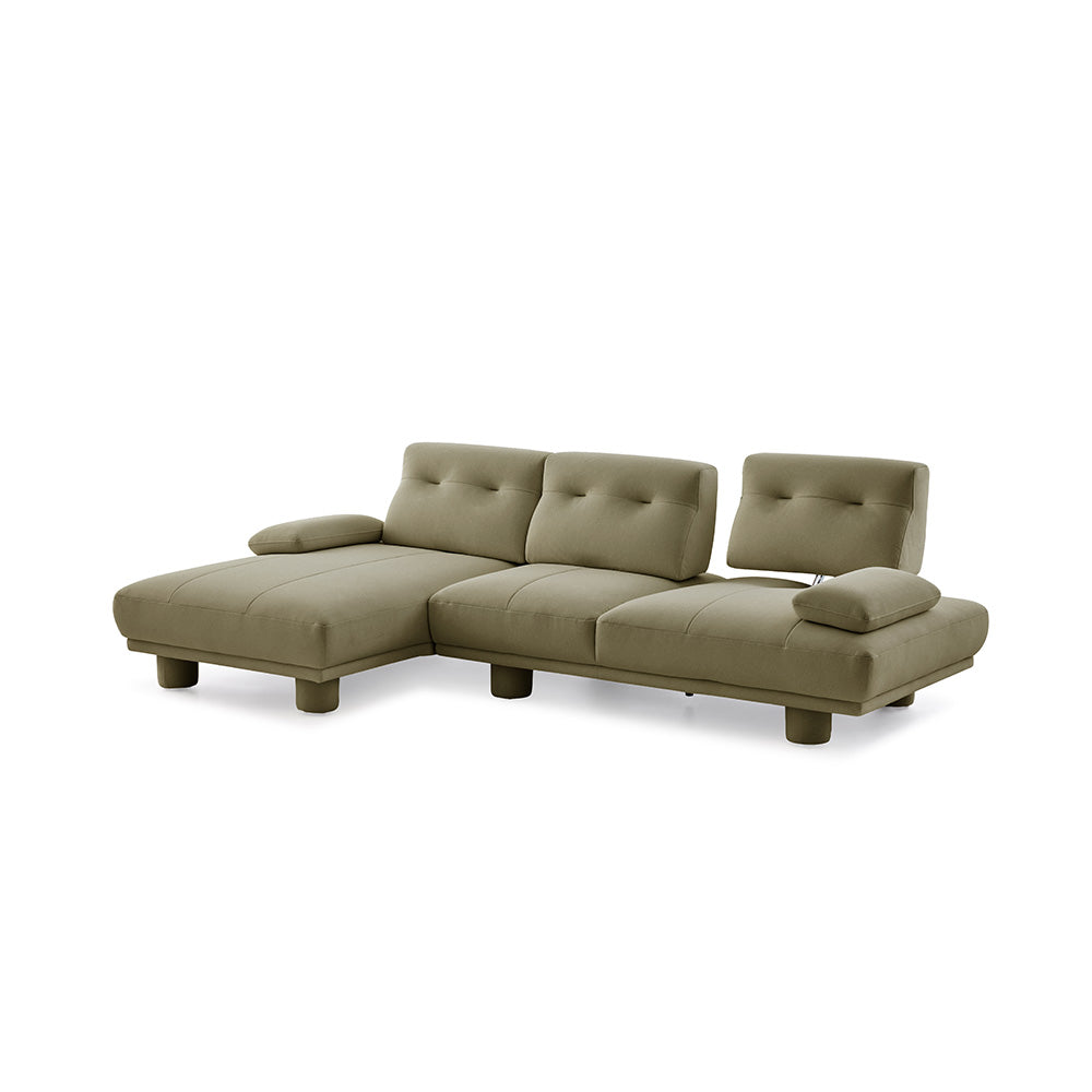 Stella Fabric Left Side Facing Chaise Lounge Sofa Bed