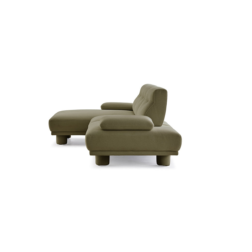 Stella Fabric Left Side Facing Chaise Lounge Sofa Bed